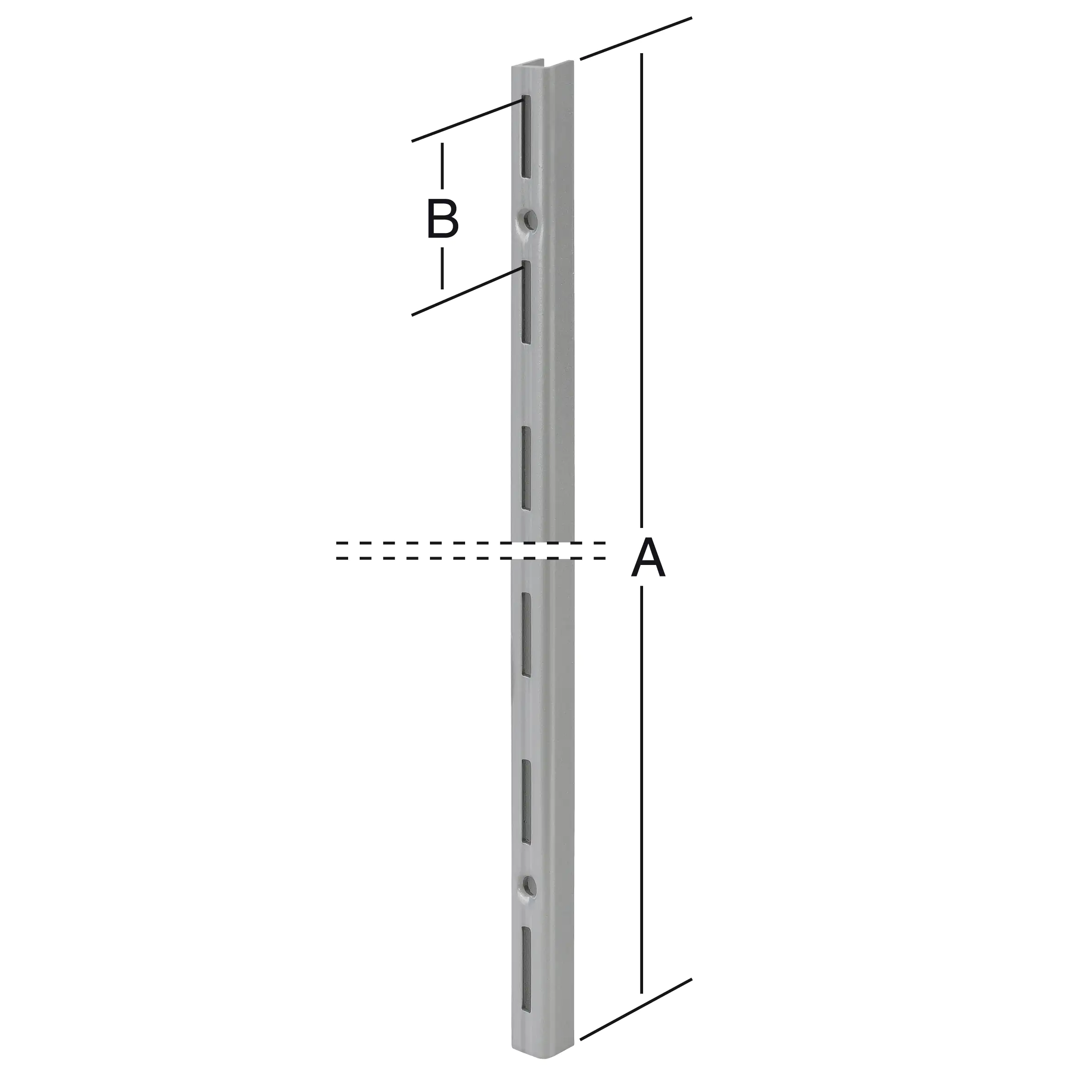 TrendLine Wandschiene 1-reihig grau 50 x 1,5 cm TrendLine Wandschiene 1-reihig grau 50 x 1,5 cm