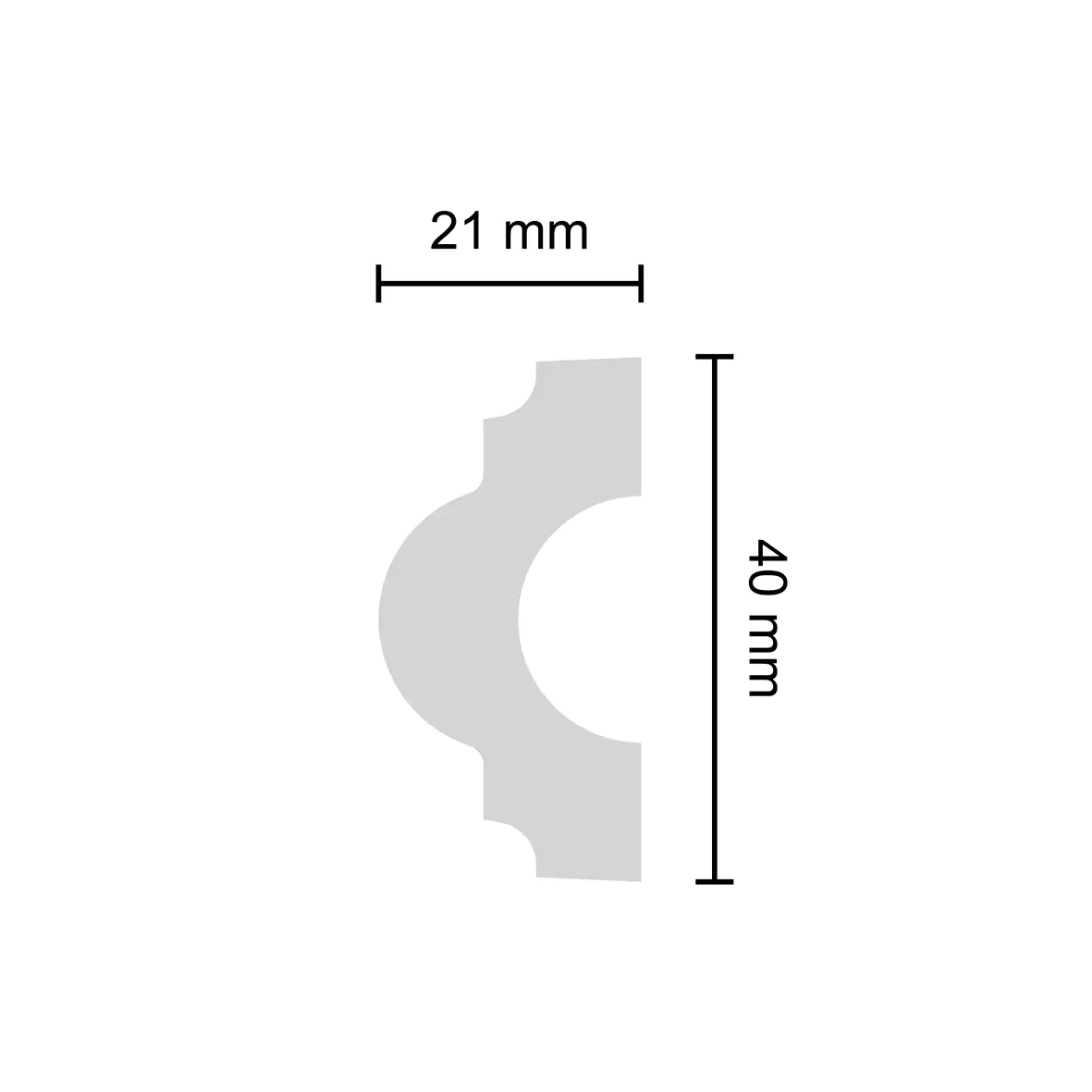 Decosa Zierprofil Rike, 1 x 1,5 m, selbstklebend