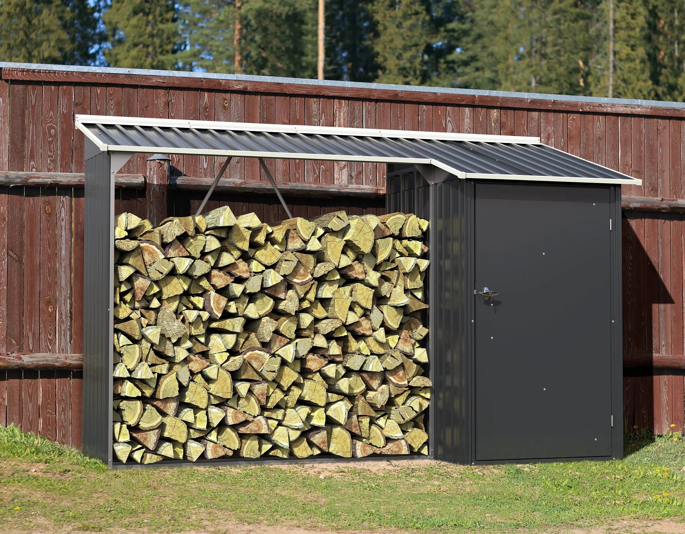 Duramax Kaminholzregal mit Aufbewahrungsschrank Duramax Kaminholzregal mit Aufbewahrungsschrank