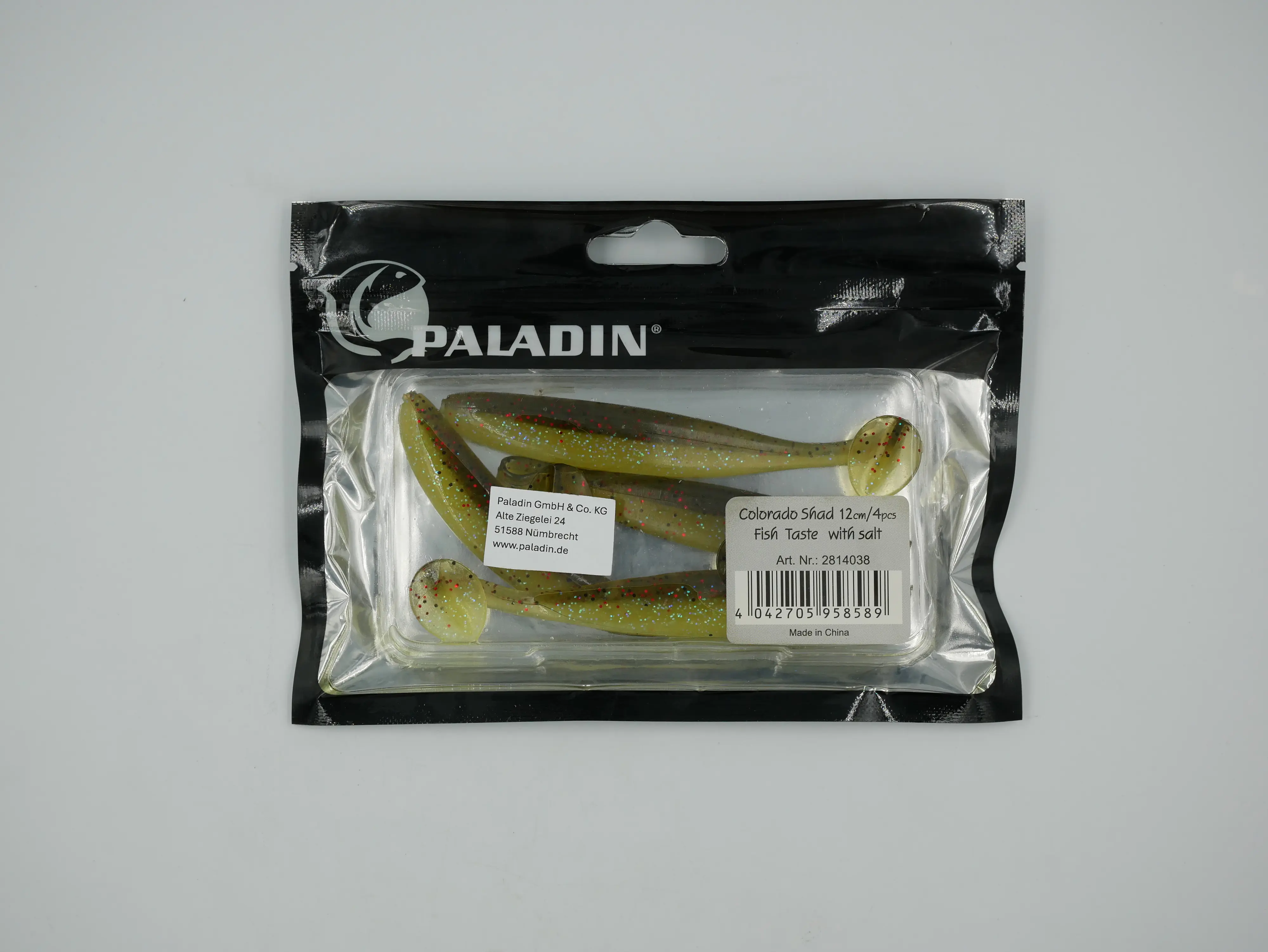 Paladin Colorado Shad 12 cm motoroil silver glitter 4 Stück