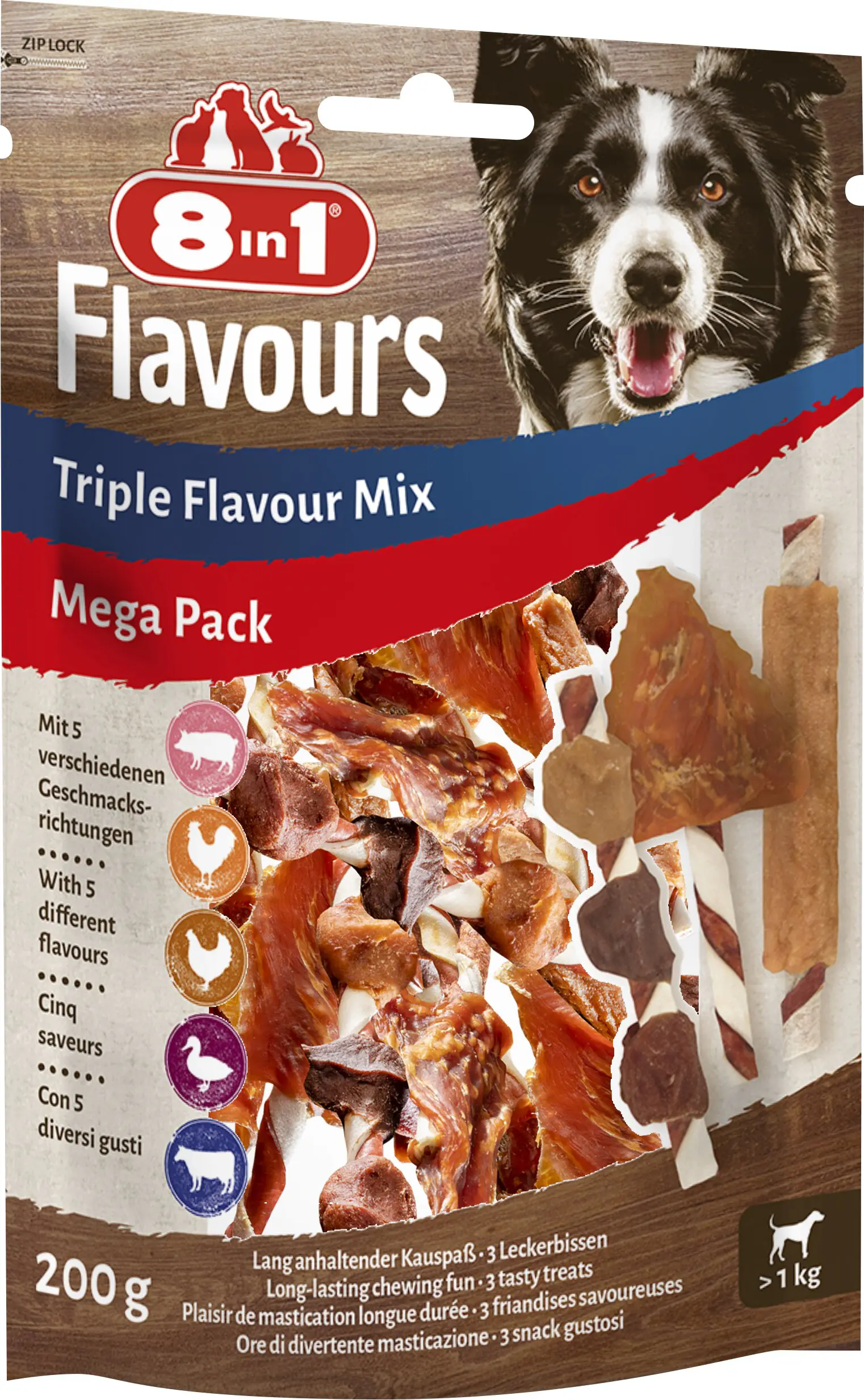 8in1 Hundeleckerli BetterBello 200 g Triple Flavour Mix 