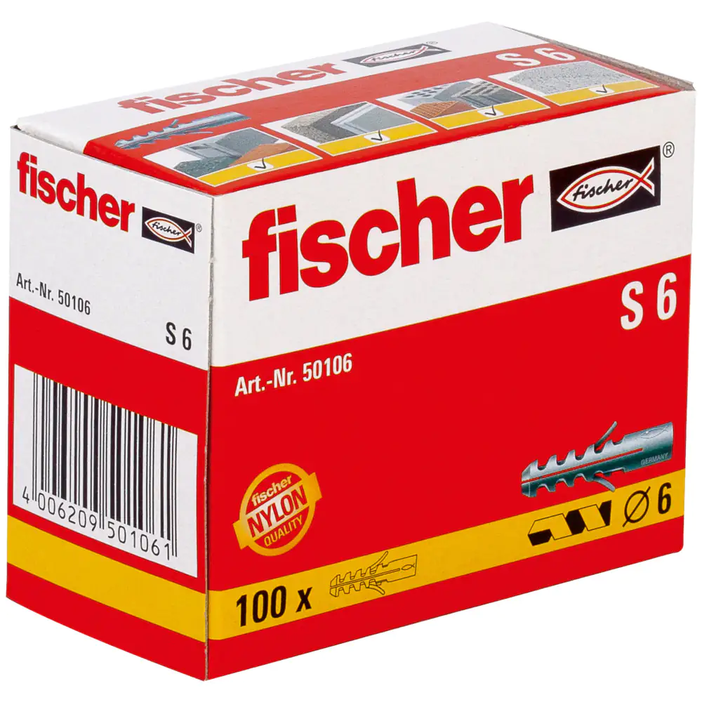 Fischer Dübel S 6.0 x 30 mm - 100 Stück