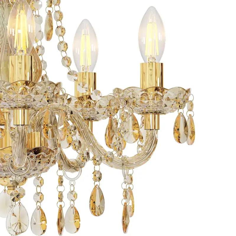 Globo Kronleuchter Marie Ø 48 x 150 cm goldfarben