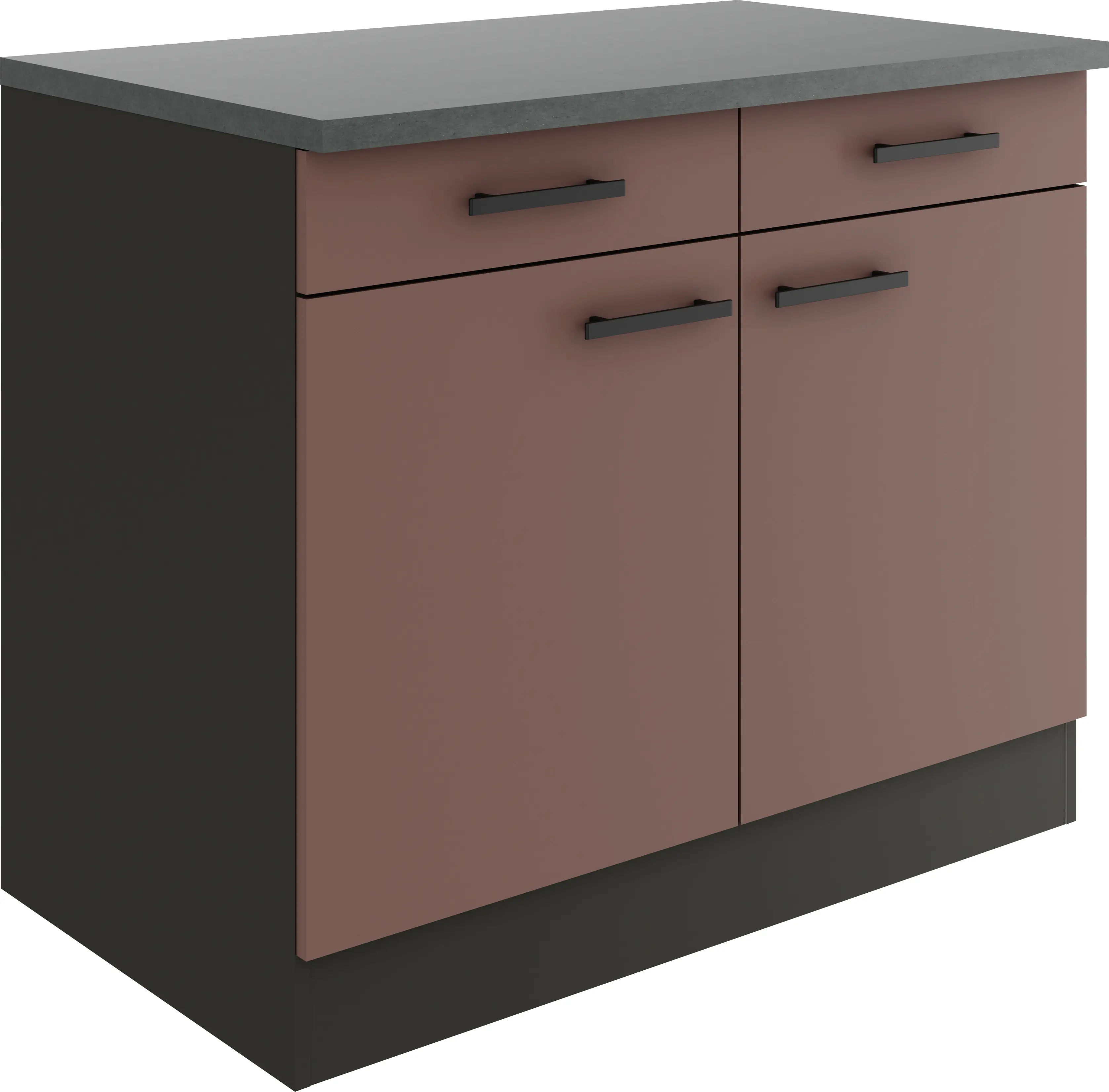 Optifit Unterschrank Nizza 407 rostrot/anthrazit matt 100 cm