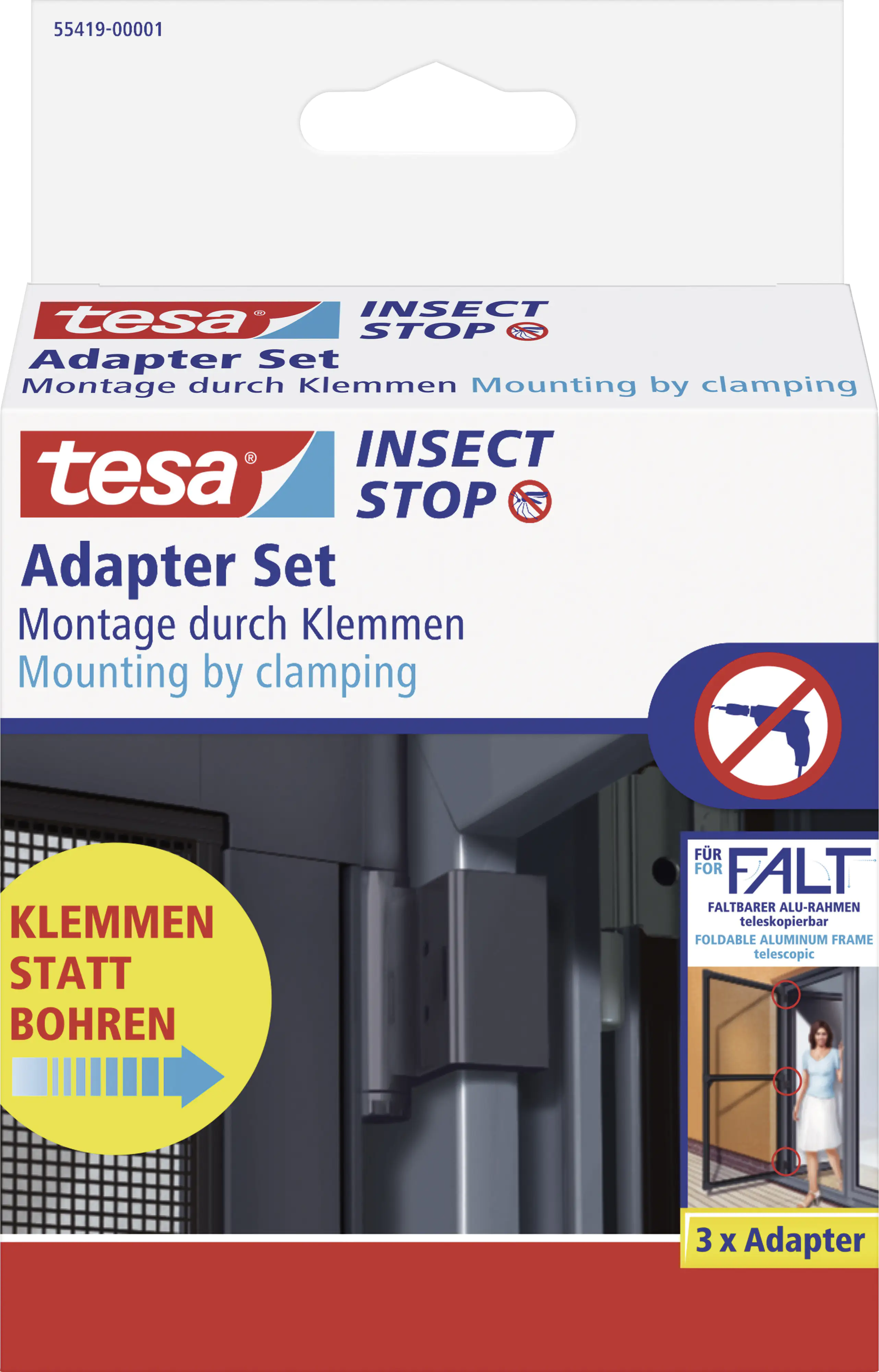tesa Adapter FALT 35 x 43 x 48 mm anthrazit