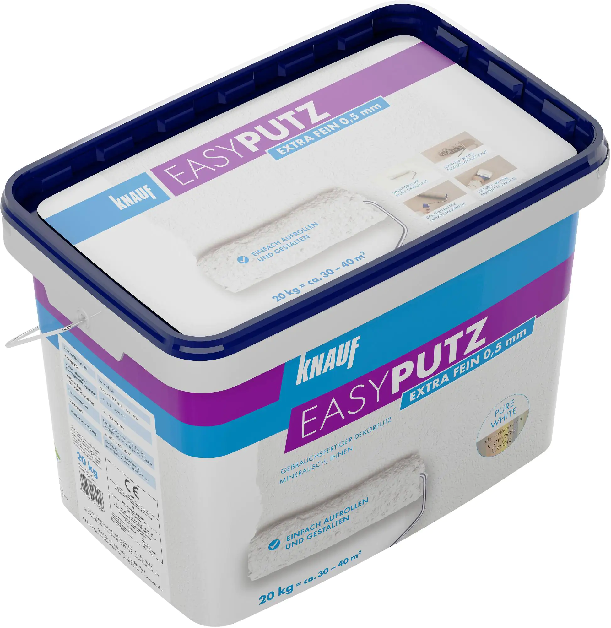 Knauf EasyPutz Streichputz 20 kg 0,5 mm extra fein schneeweiß