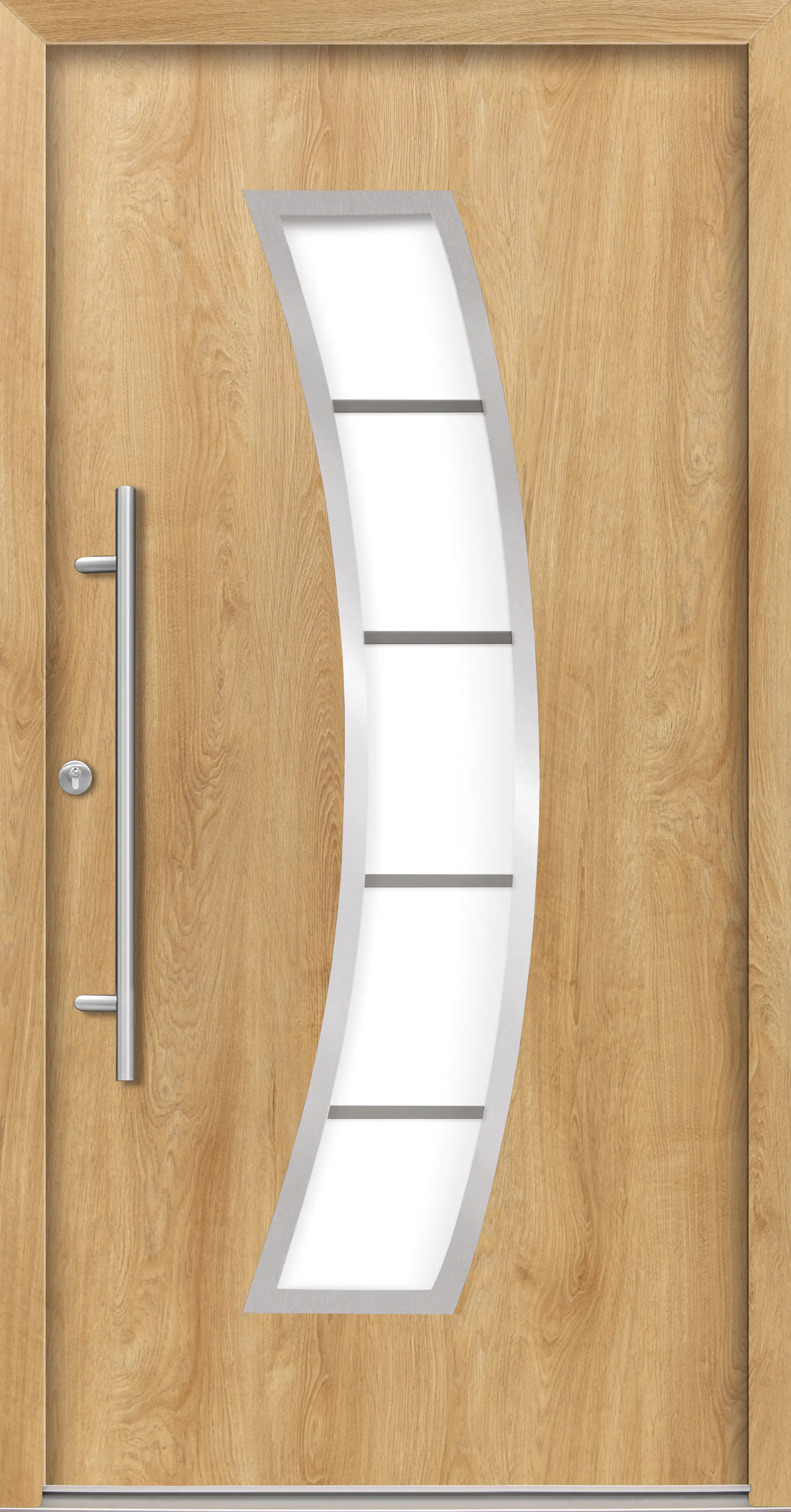 Splendoor Haustür Passivedoor Premium P14 Eiche Natur DIN Links 100 x 210 cm