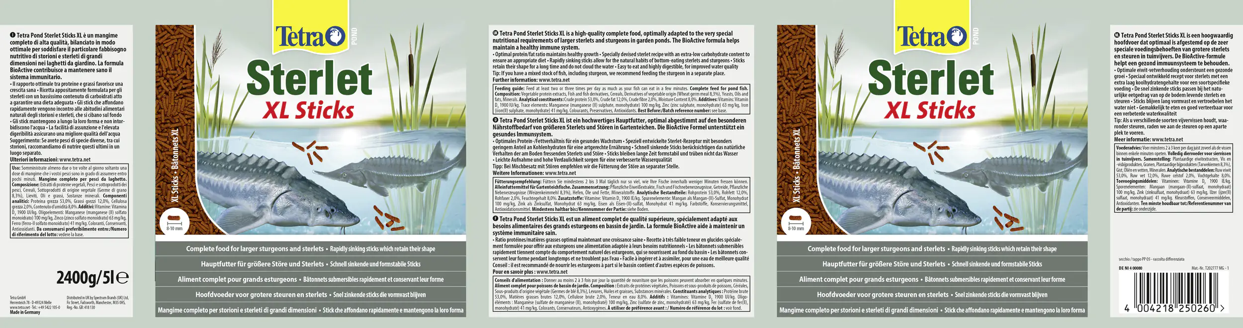 Tetra Pond Sterlet XL Sticks 5 L
