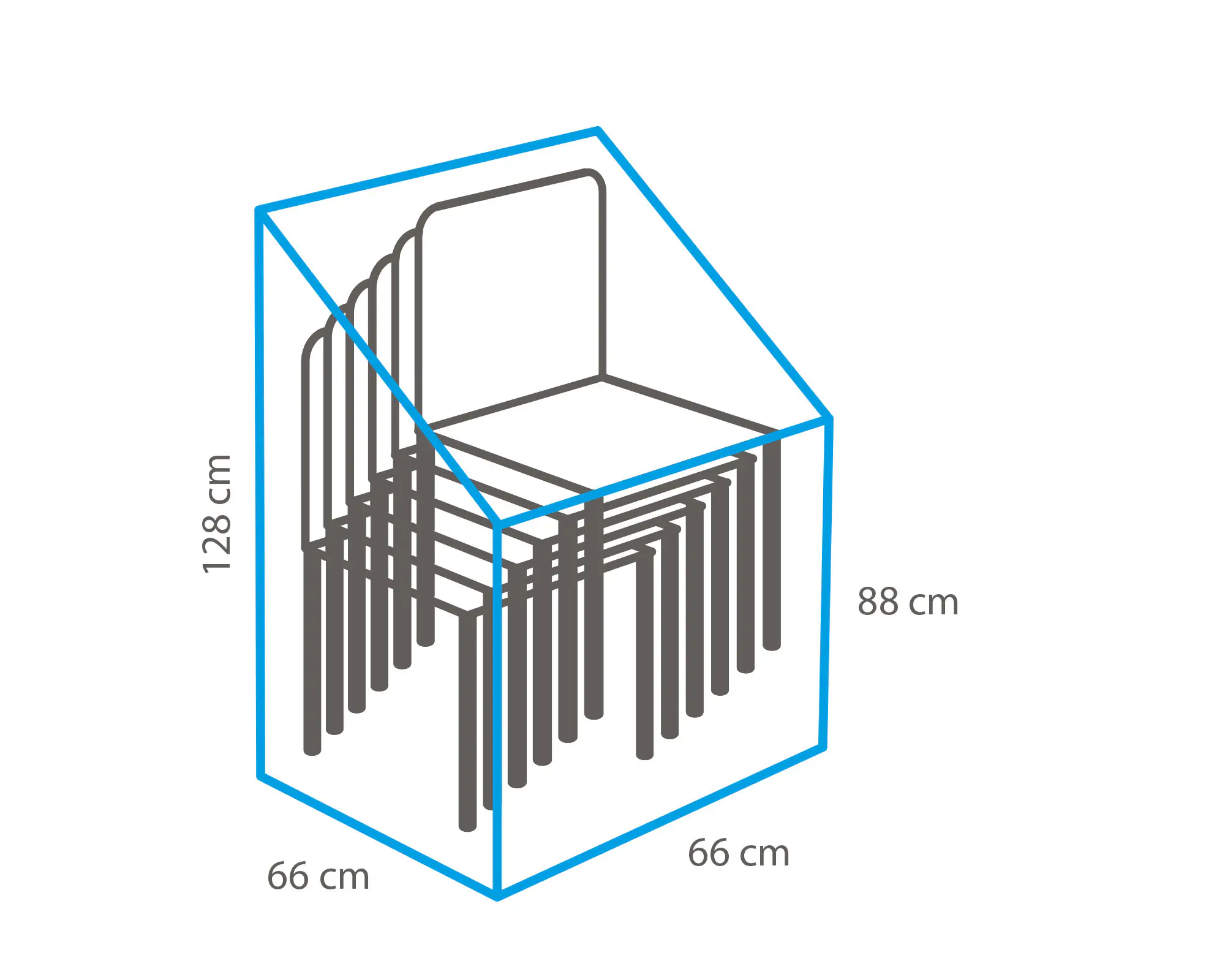 Winza Outdoor Covers Premium Schutzhülle Sessel Maße 66x66x128/88 cm Material PP MFY