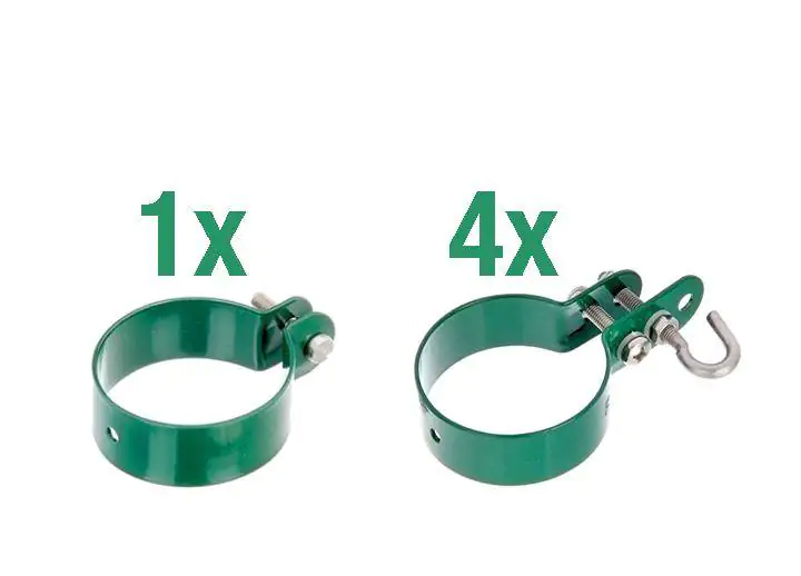 Alberts Zaunanschluss-Set einseitige Anschluss Ø 6 cm 200 cm grün zE Alberts Zaunanschluss-Set einseitige Anschluss Ø 6 cm 200 cm grün zE