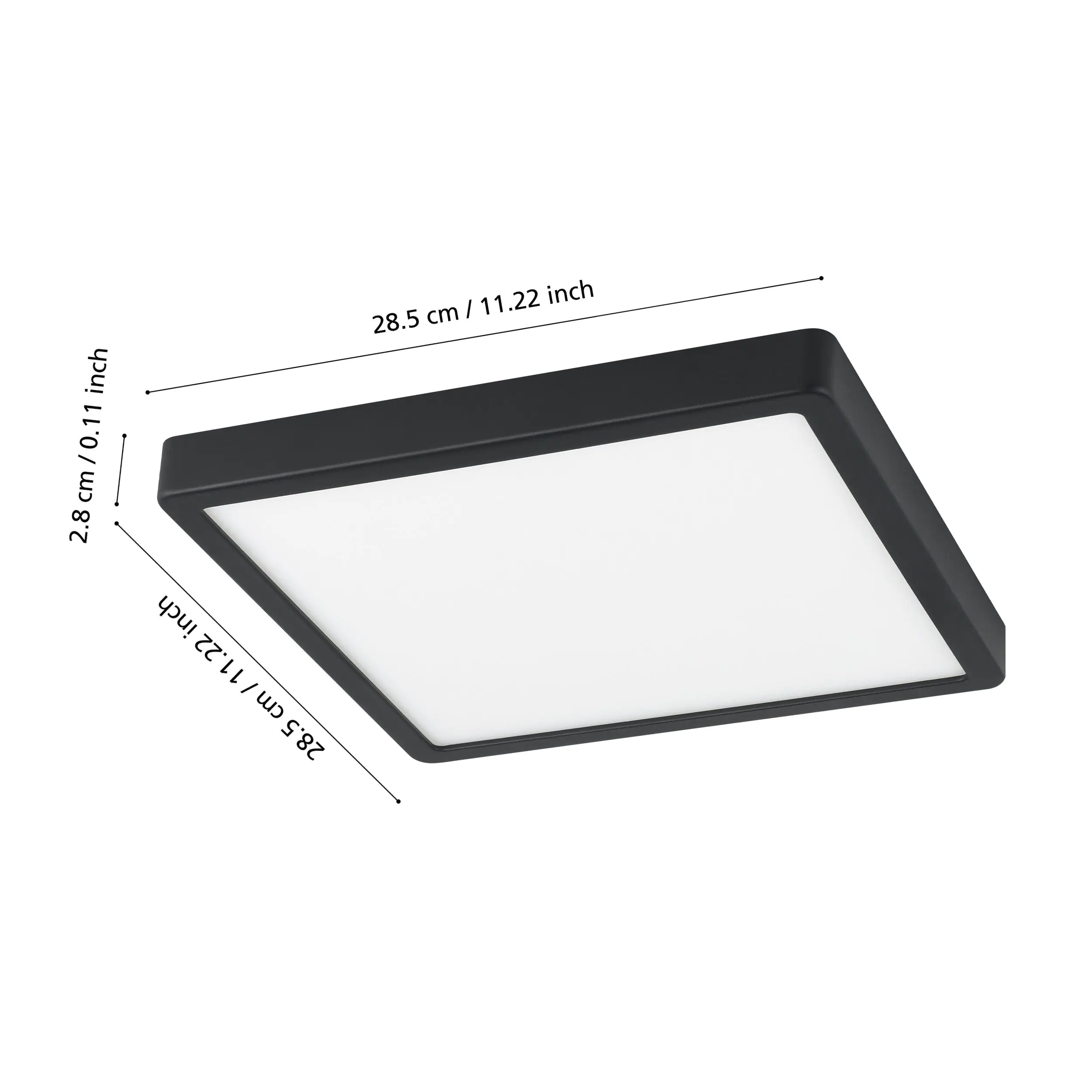 Eglo Connect LED Aufbauleuchte Fueva-Z schwarz 28,5 x 28,5 cm Smart Home Eglo Connect LED Aufbauleuchte Fueva-Z schwarz 28,5 x 28,5 cm Smart Home