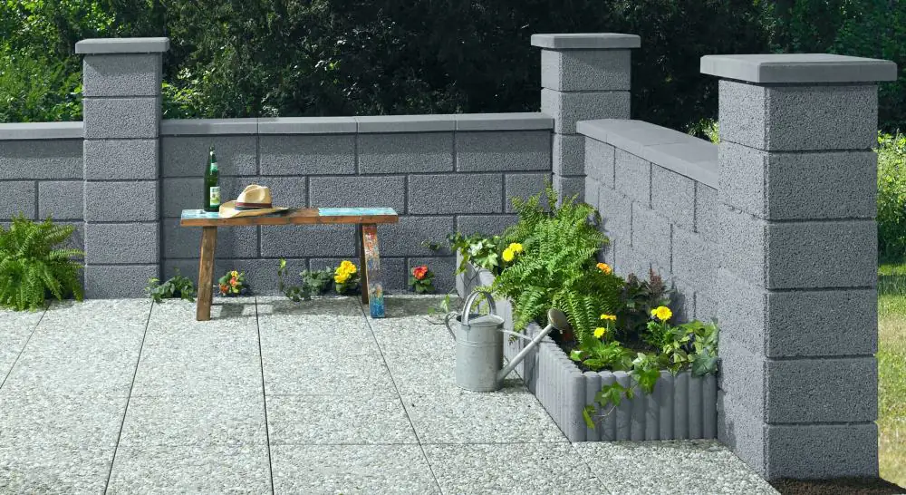Kann Mauerstein Garten 50 x 25 x 20 cm grau Kann Mauerstein Garten 50 x 25 x 20 cm grau