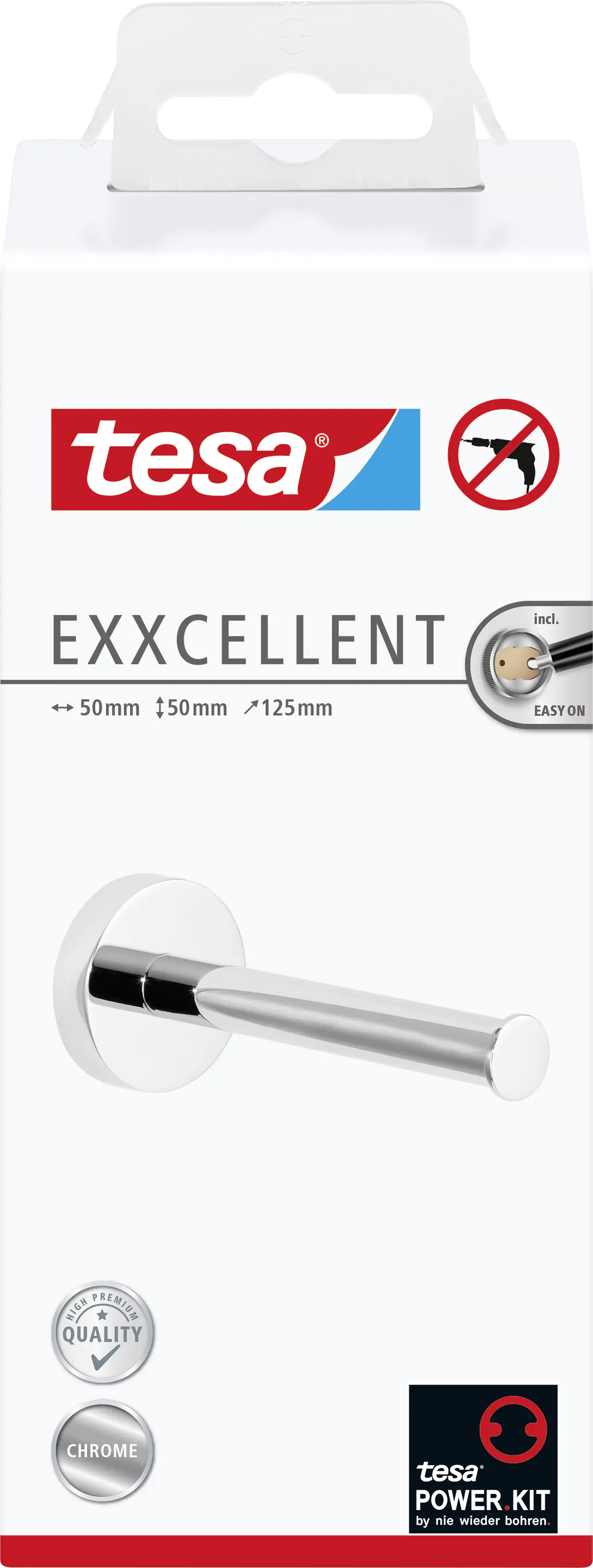 tesa Ersatz-Rollenhalter Exxcellent Metall, chrom tesa Ersatz-Rollenhalter Exxcellent Metall, chrom