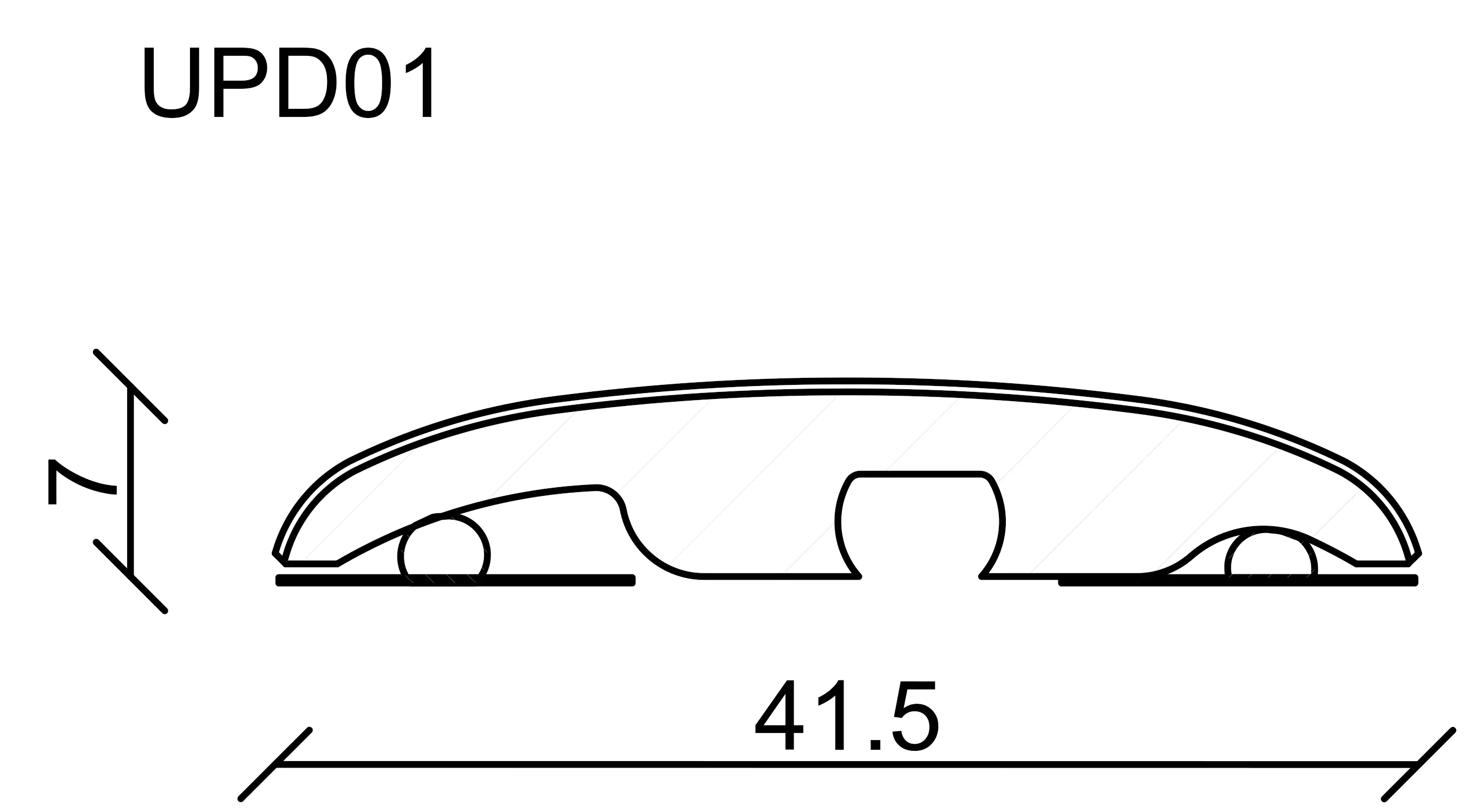 9003719035777_2765596 Übergangsprofil 90 cm 41,5 x 7 mm Schneekiefer
