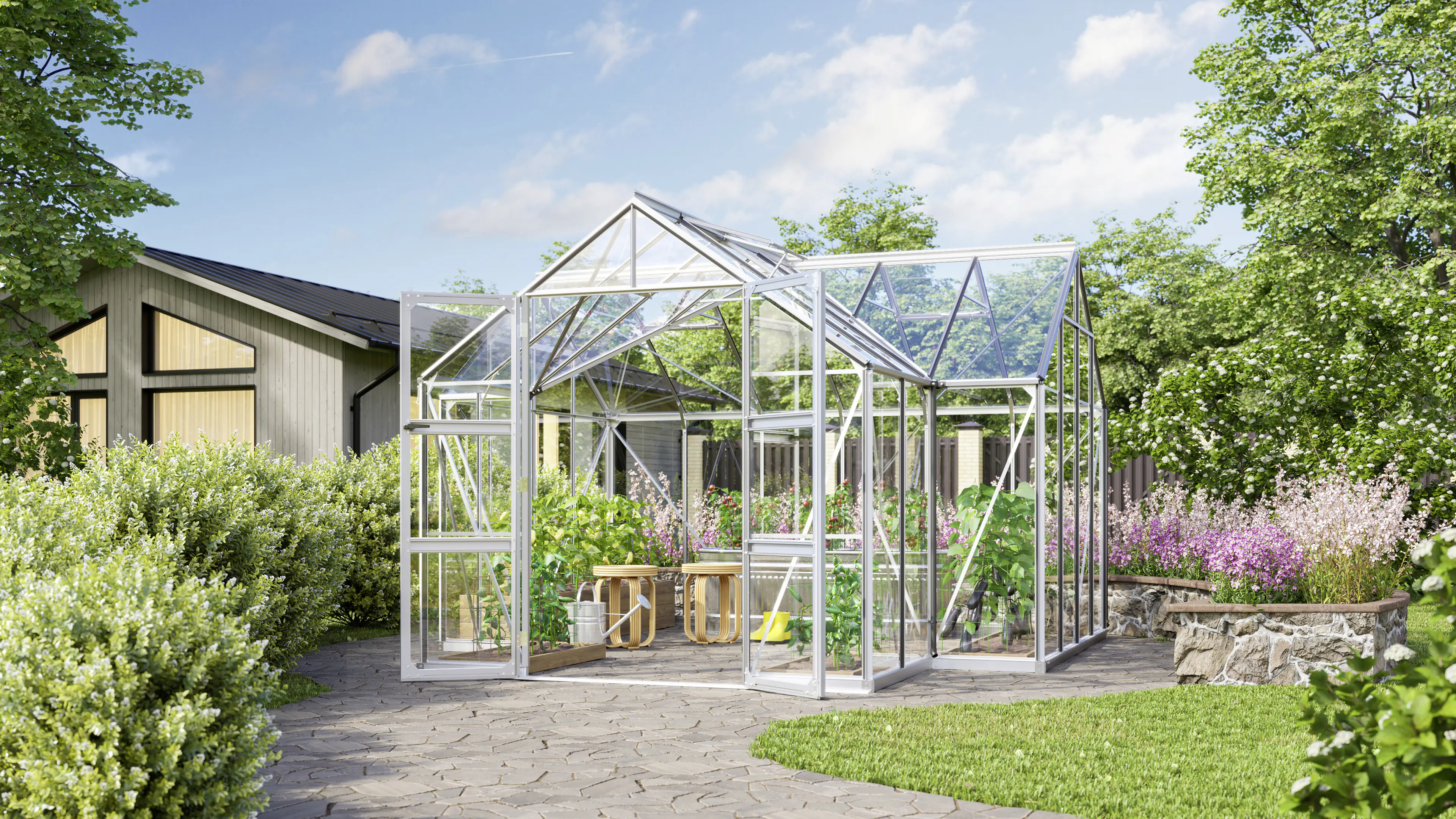 Vitavia Gewächshaus Campus Alu 3,83 x 3,83 x 2,54 m