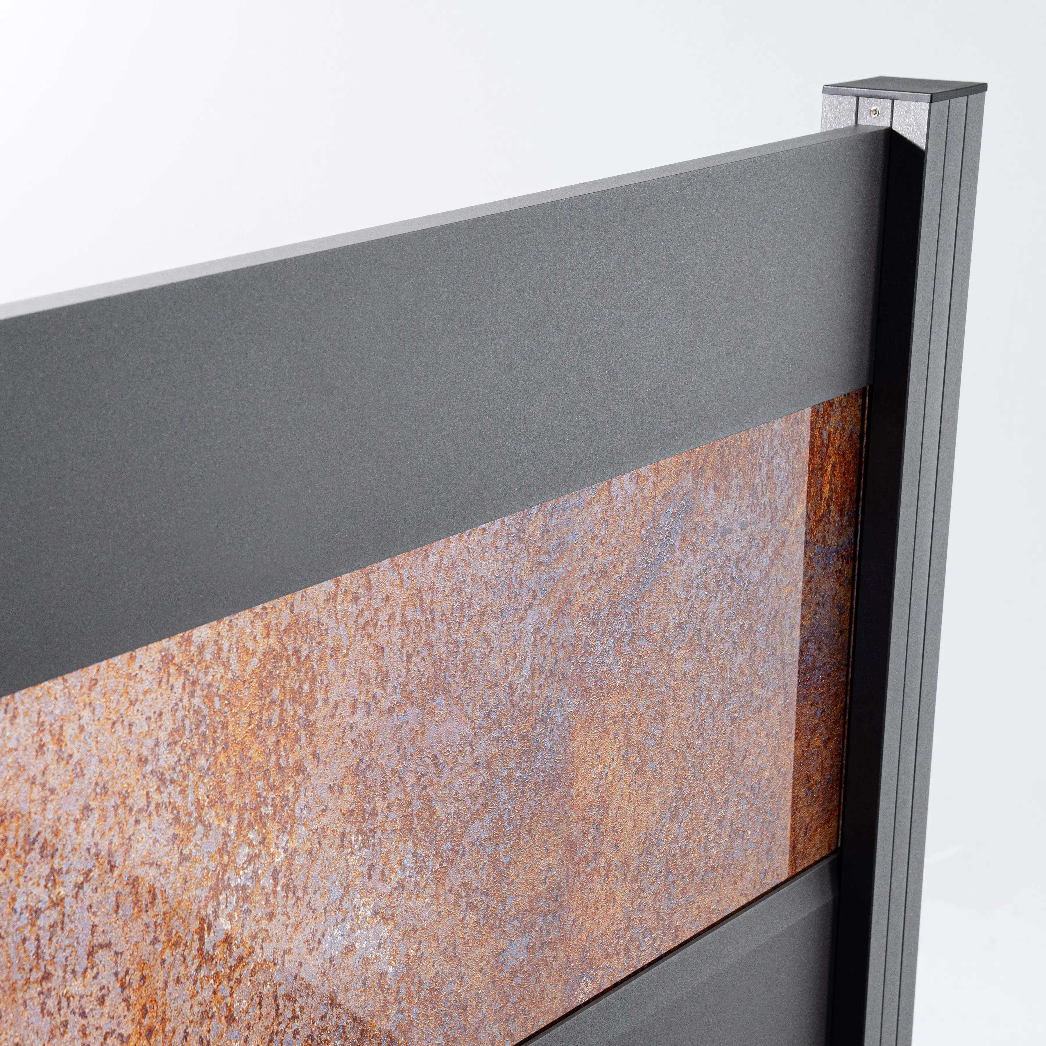 Ambiente Alu-Zaun Grundset Paneel 150 grau 187 x 124,2 cm  