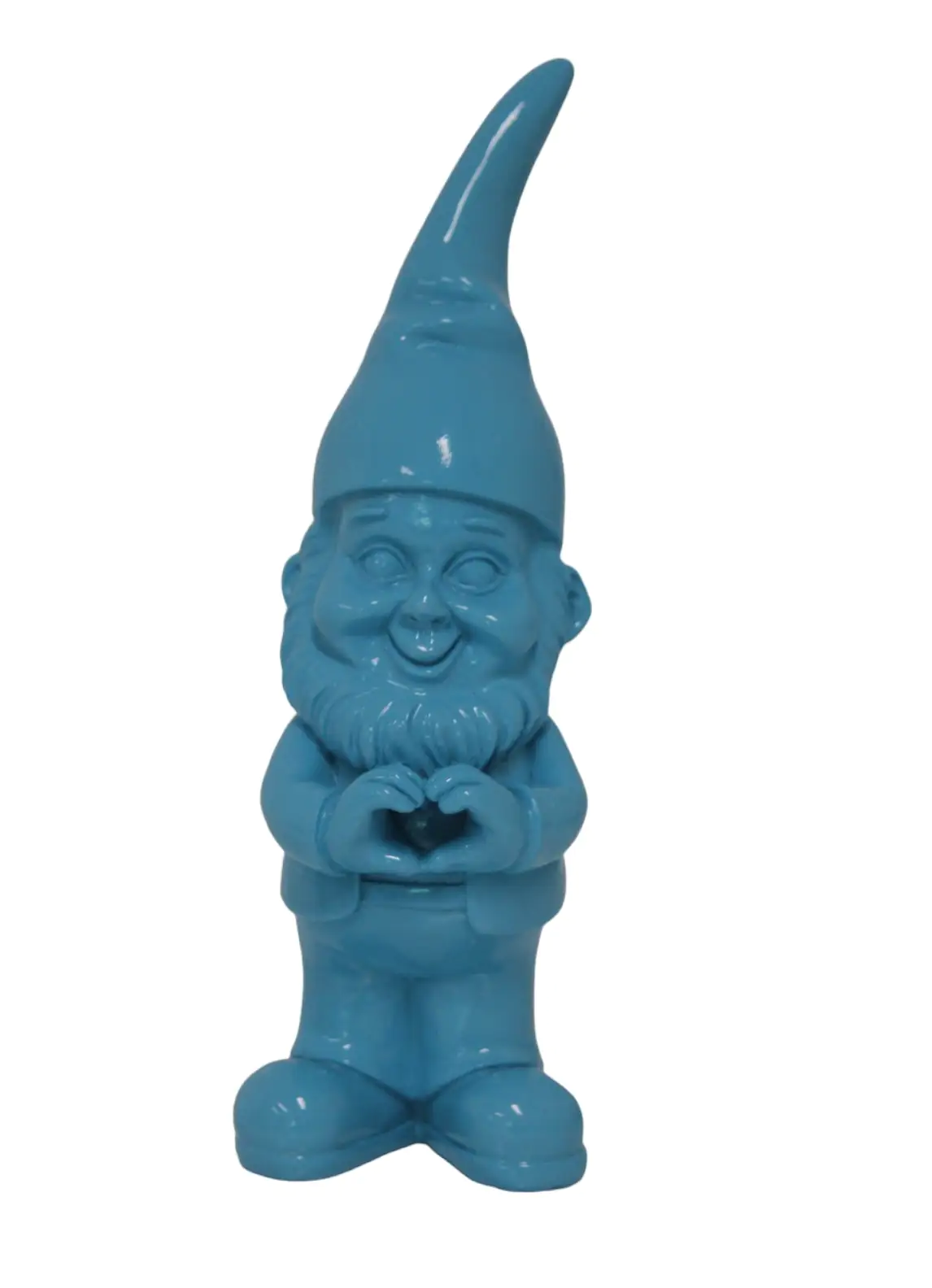 Figur Zwerg Herz unten 58cm, Polyresin 58 x 20 x 18 cm blau 
