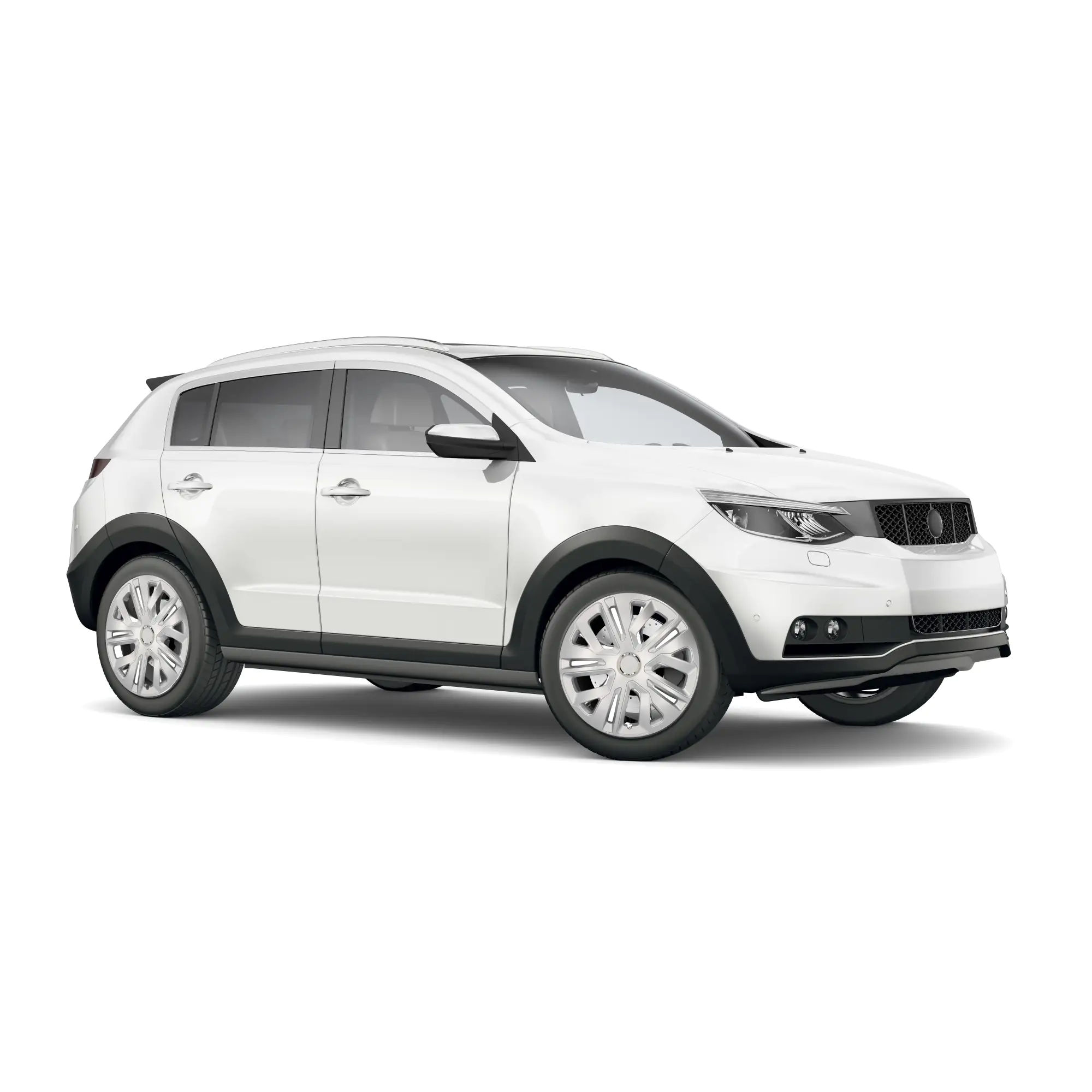 Cartrend Radzierblende Raven 40 cm (16 Zoll) silber 4 stück