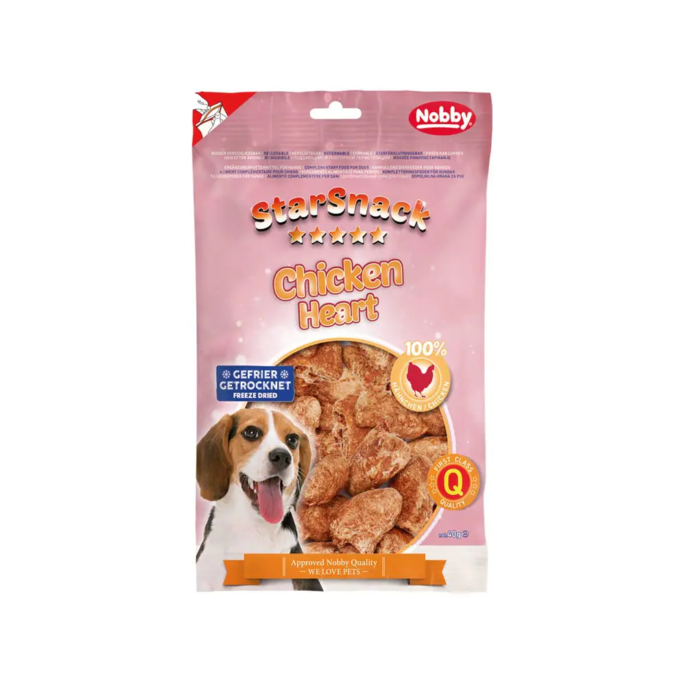 Nobby StarSnack Hundeleckerli Chicken Heart gefriergetrocknet 40 g
