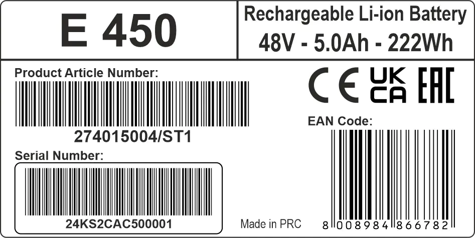 Stiga Akku E 450 48 V 5 Ah Stiga Akku E 450 48 V 5 Ah