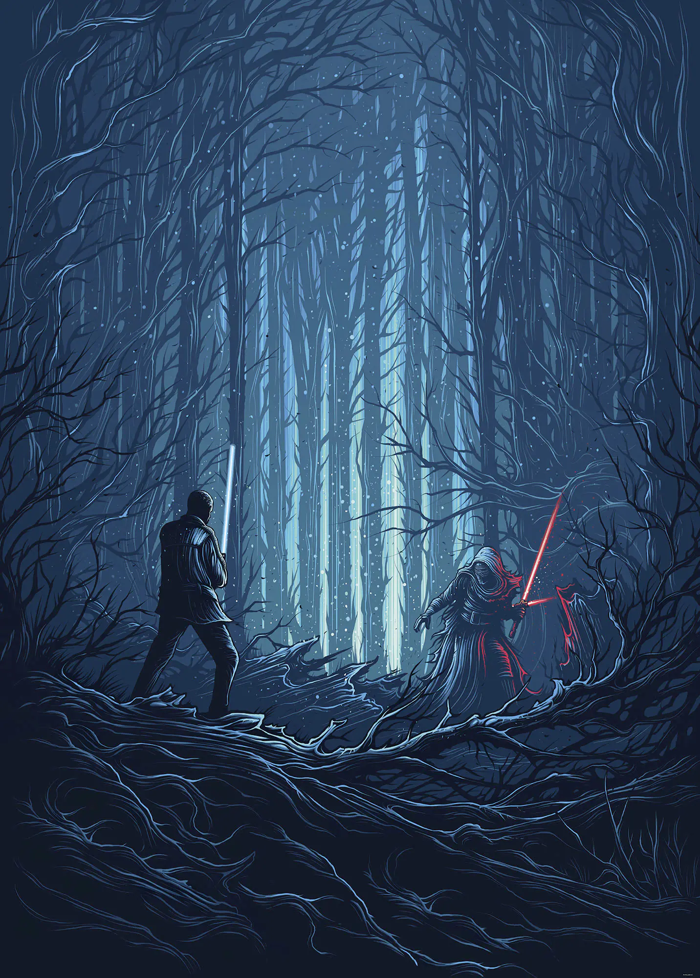 Komar Vlies Fototapete Star W Wood Fight 200 x 280 cm 