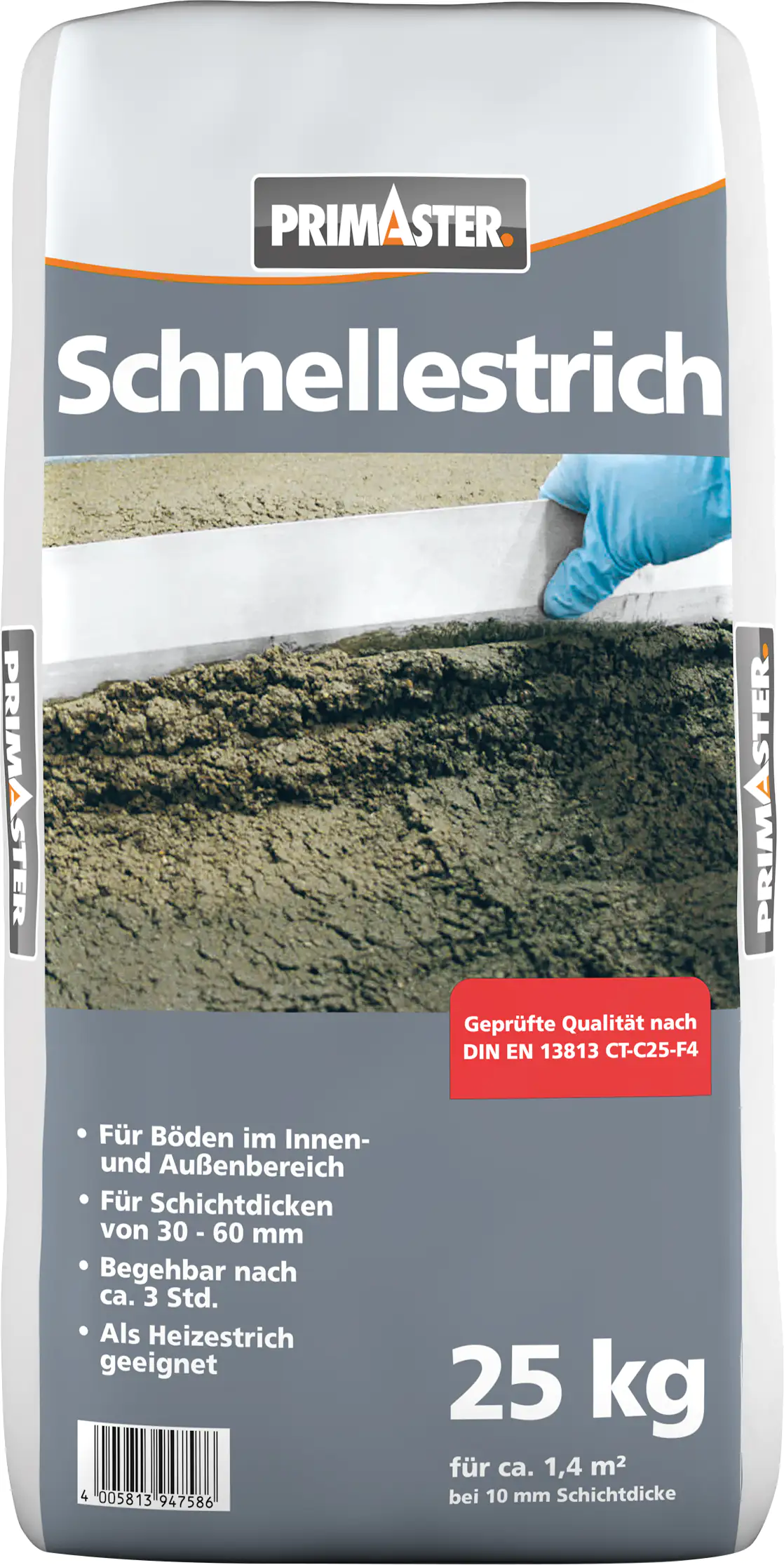 Primaster Schnellestrich 25 kg grau 4,0 mm 42 St. Palettenabnahme Primaster Schnellestrich 25 kg grau 4,0 mm 42 St. Palettenabnahme