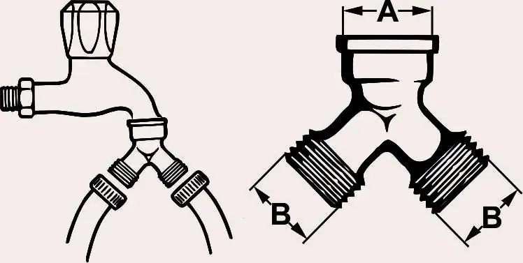 Cornat Verteilerstück 2-Wegeverteiler 3/4" Messing