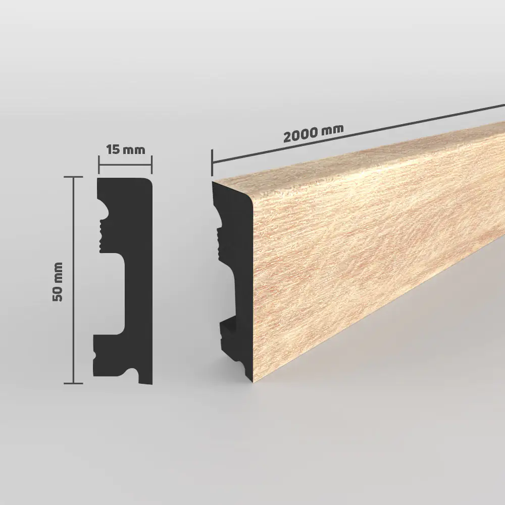 4002245705395 SELITSTYLE Sockelleiste FBL50 200 cm 50 x 15 mm 100% Wasserfest