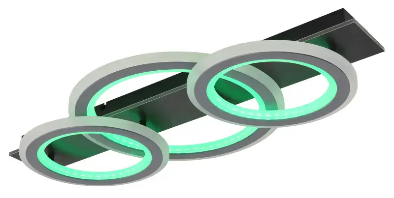 Globo Deckenleuchte Jayden 73 x 37 cm L x B schwarz CCT