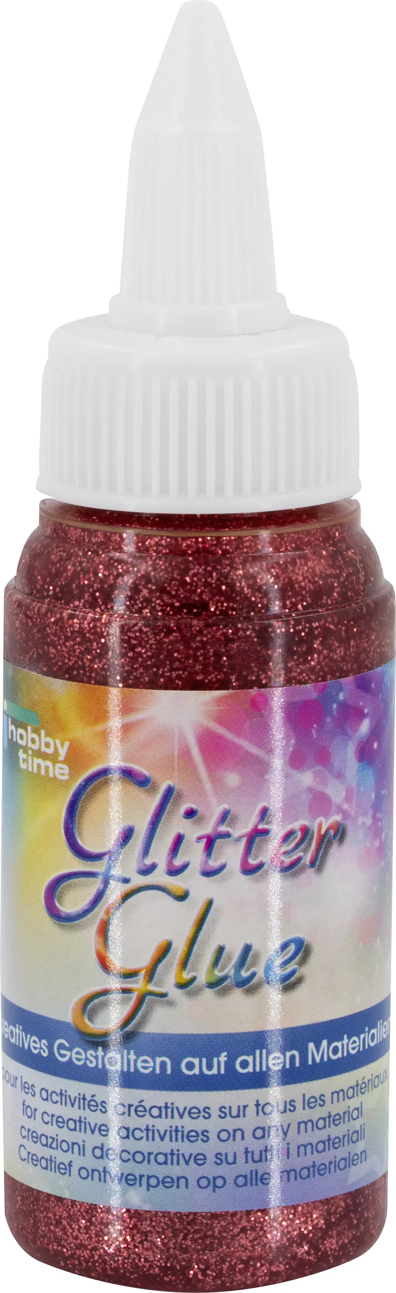Glorex Glitterglue Flasche Dosierverschluss pink 60 ml