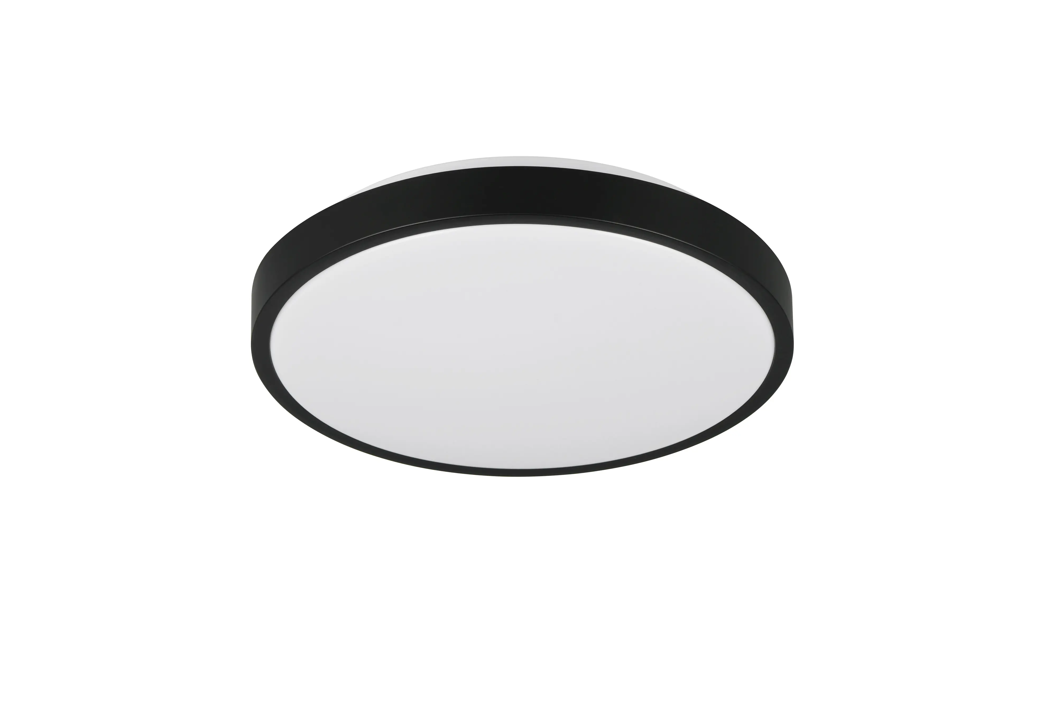 Reality LED-Deckenleuchte Slope Ø28,5 cm schwarz matt warmweiß