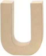 Glorex Papp-Buchstabe U 17,5 x 5,5 cm