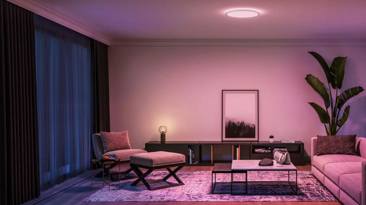 Philips Hue LED Deckenleuchte Tento + Bridge rund weiß Ø 55 cm RGB Philips Hue LED Deckenleuchte Tento + Bridge rund weiß Ø 55 cm RGB