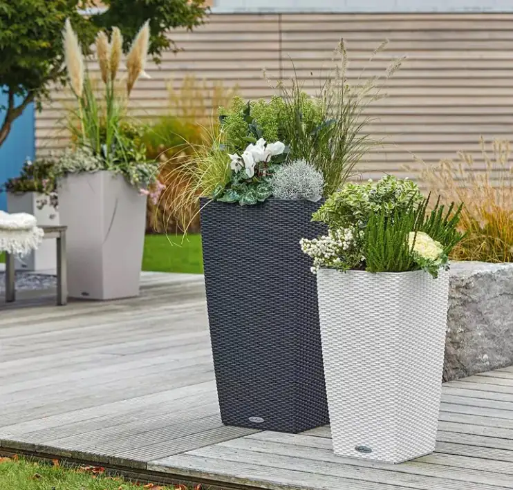 Lechuza Pflanzgefäß Cubico Cottage 30 lichtgrau