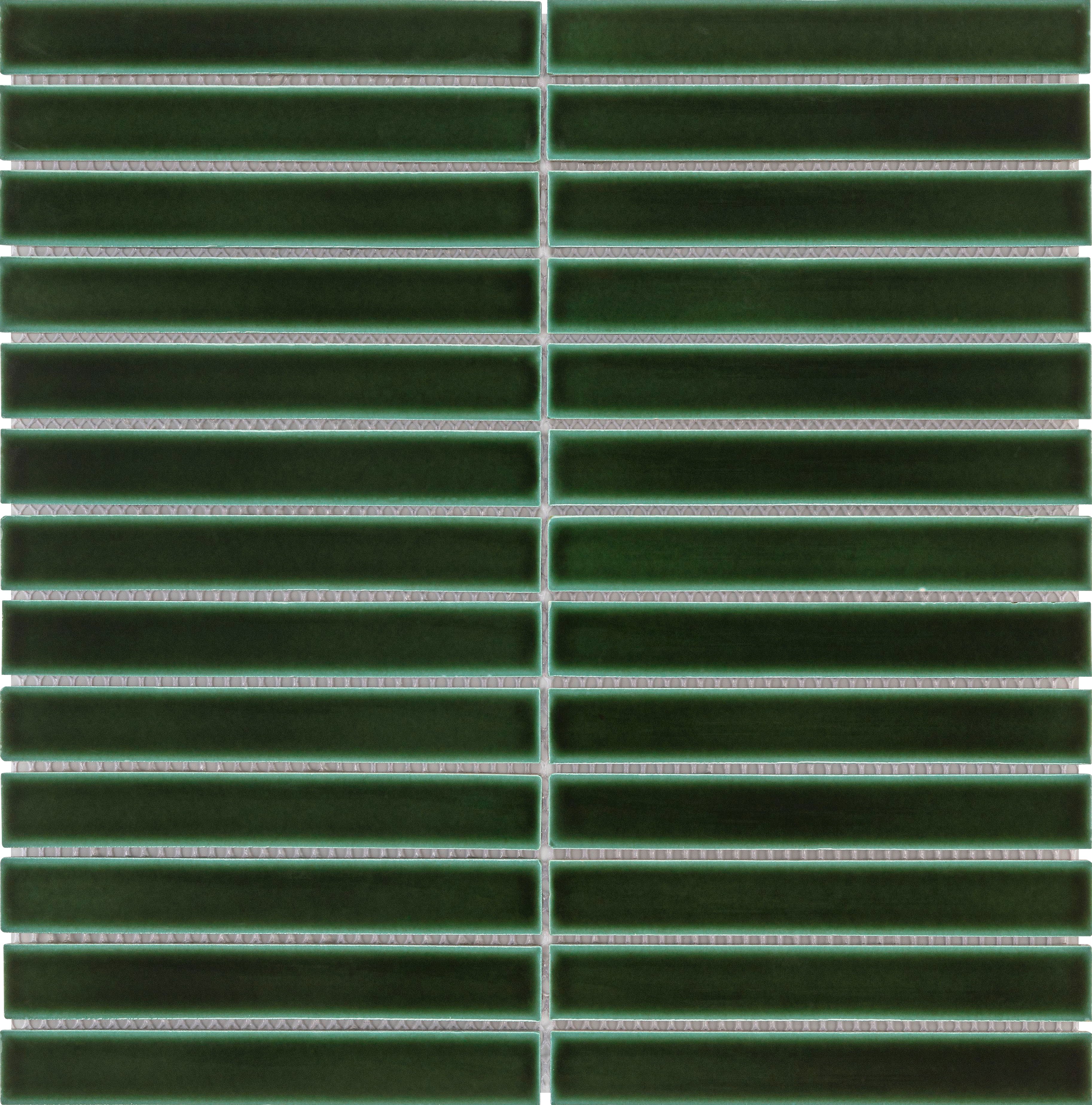 KNG Mosaikfliese Sticks 29,6 x 29,9 cm dunkelgrün