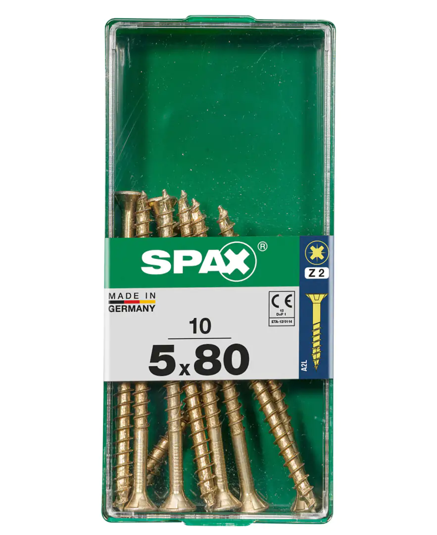 Spax Universalschrauben 5.0 x 80 mm PZ 2 - 10 Stk.