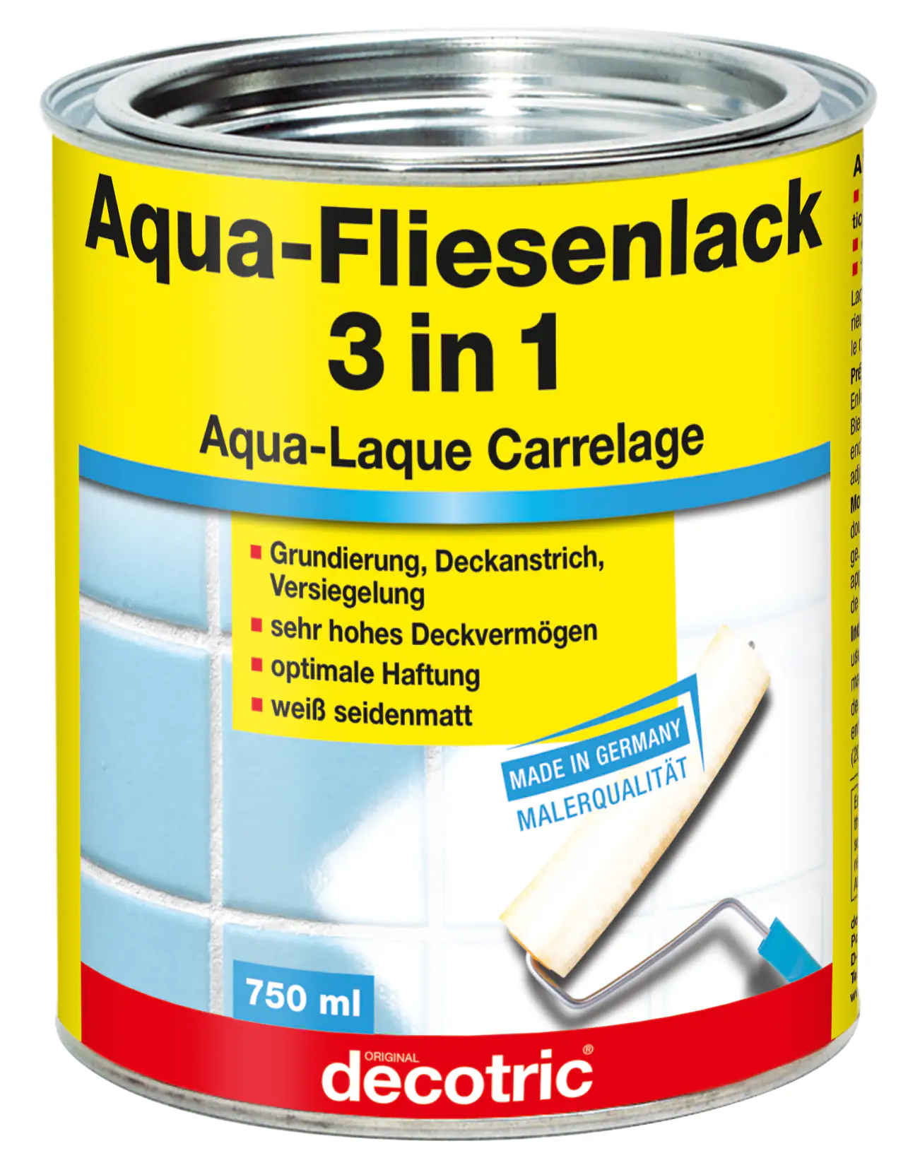 4007955274025 Decotric Aqua-Fliesenlack 3 in 1 750 ml