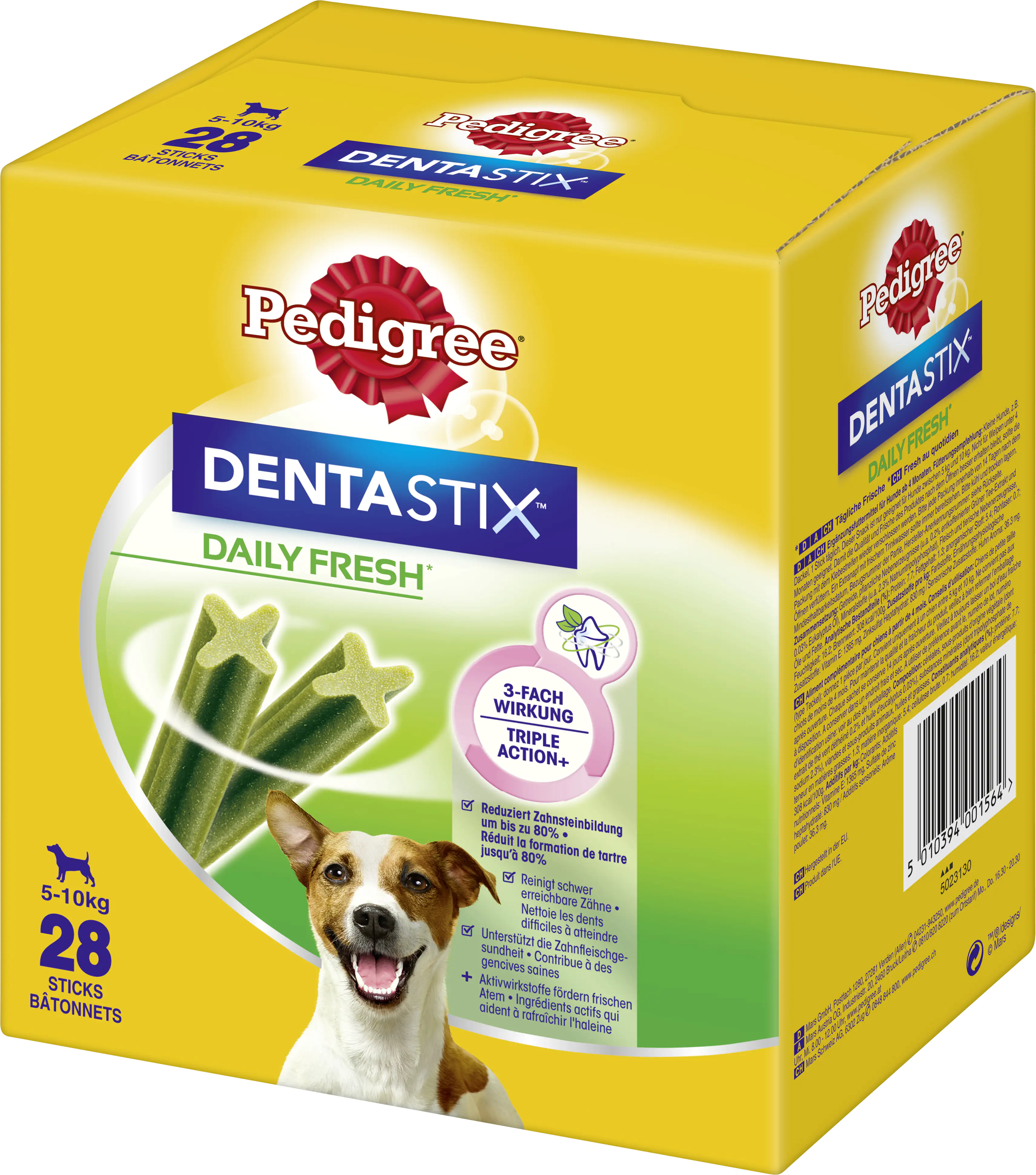 Pedigree Dentastix Daily Fresh Beutel Kleine Hunde 4 x 7 Stück