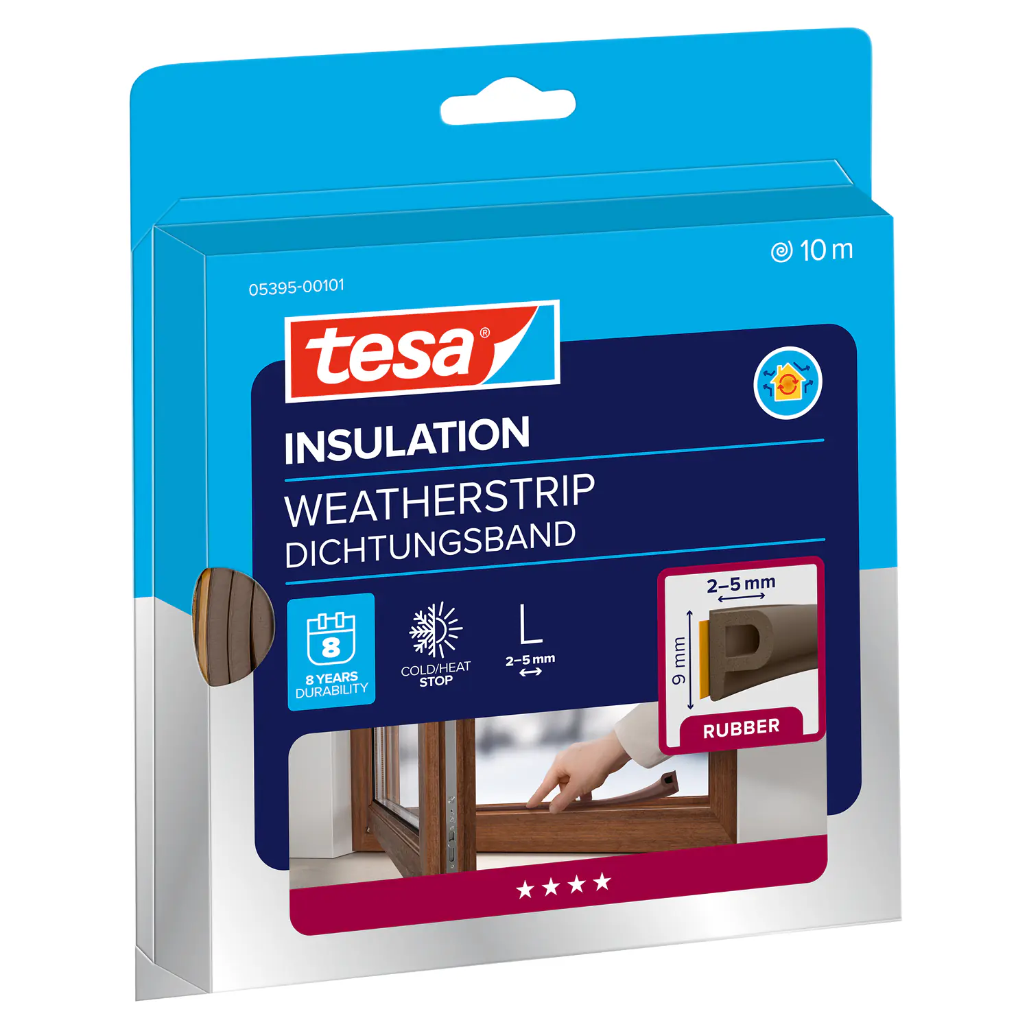 tesa Insulation P-Profil Classic 10 m, braun