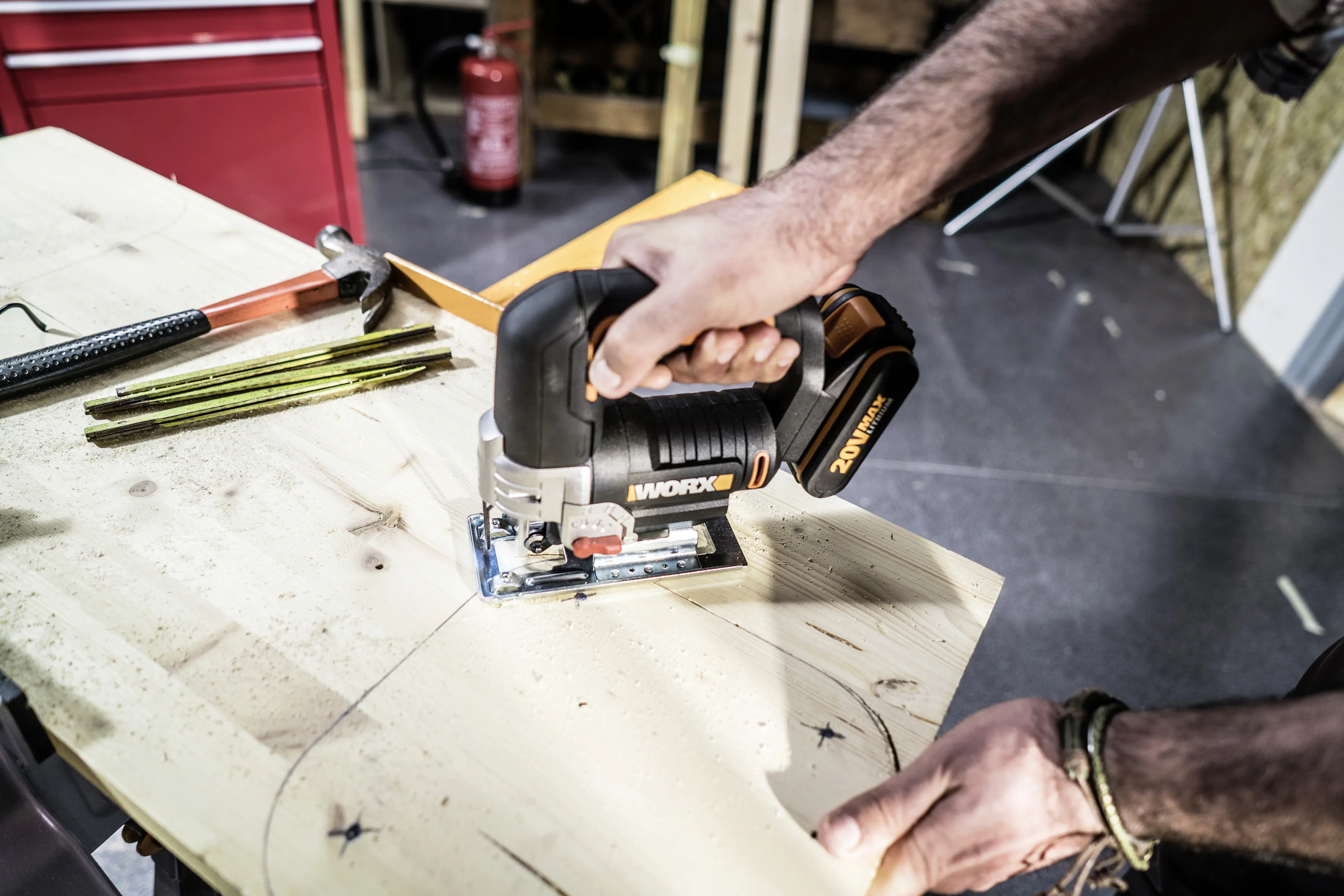 Worx Akku-Pendelhub-Stichsäge WX543.9 20 V, ohne Akku und Ladegerät Worx Akku-Pendelhub-Stichsäge WX543.9 20 V, ohne Akku und Ladegerät