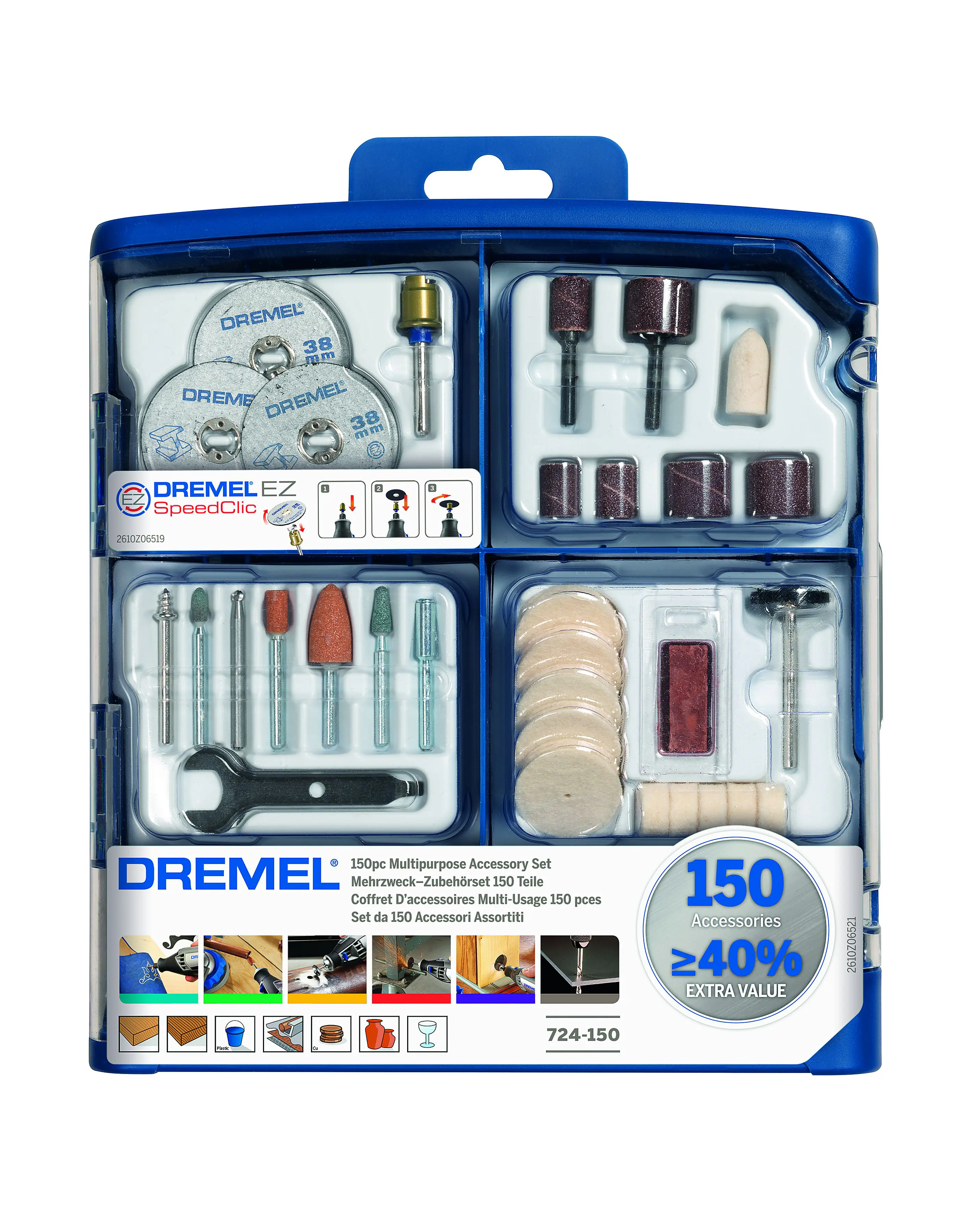 Dremel Mehrzweck-Zubehörset 150-teilig  Dremel Mehrzweck-Zubehörset 150-teilig