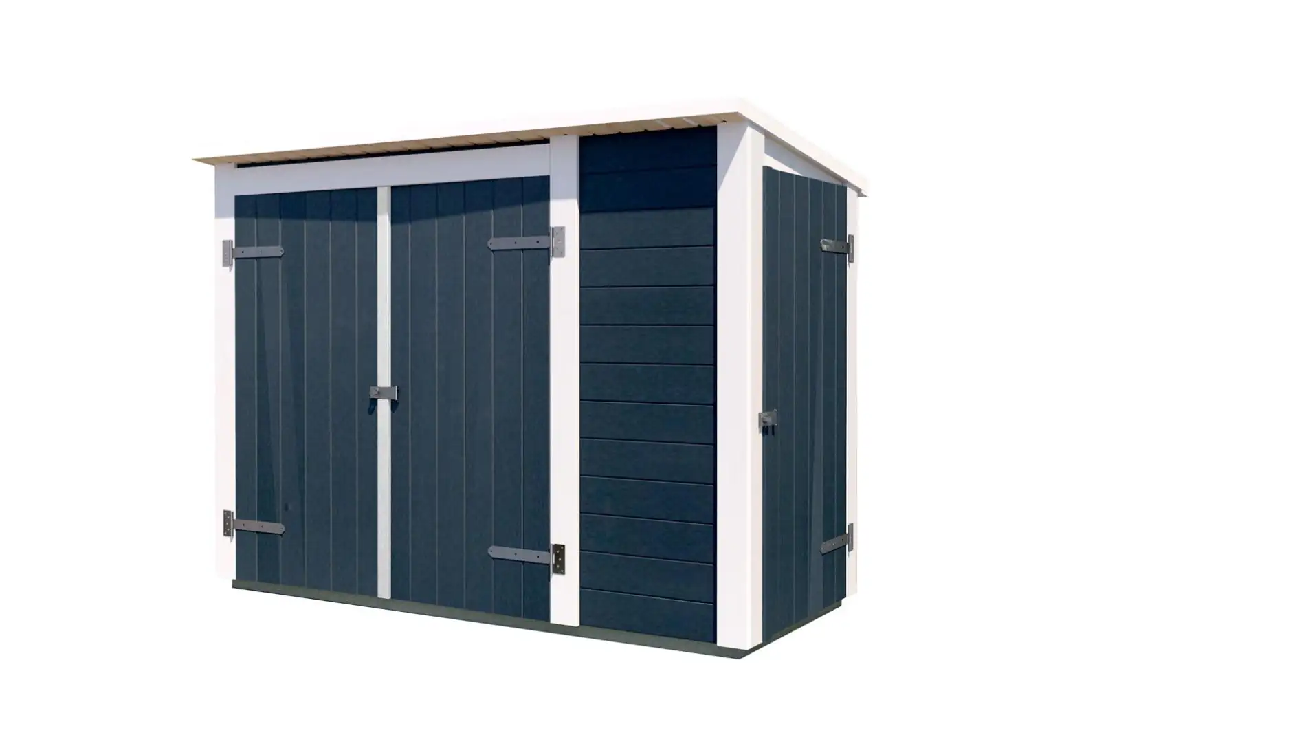 Weka Gartenschrank Multibox 205 x 84 x 152 cm anthrazit mit Regalsystem