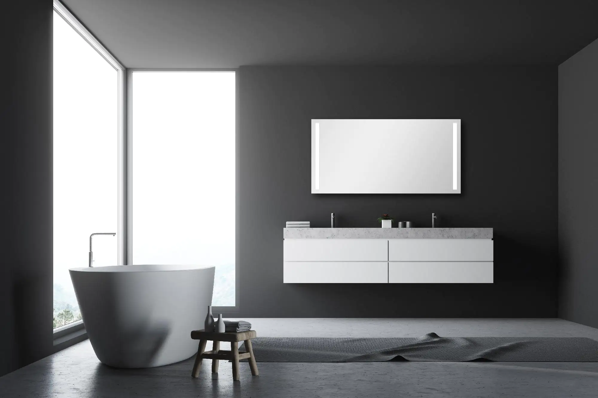 DSK Design LED Lichtspiegel Silver Dream 140 x 70 cm