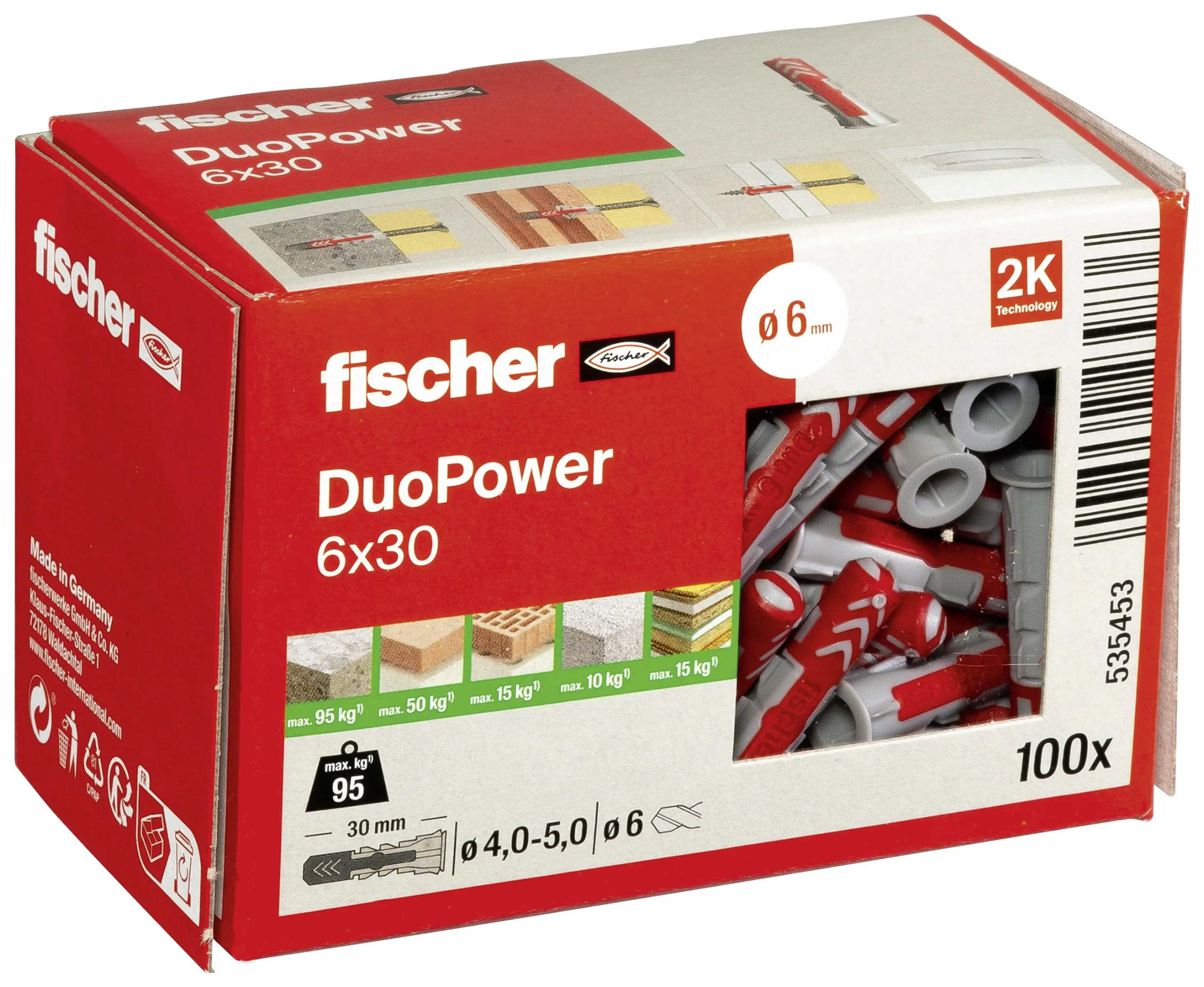 Fischer Dübel Duopower 6.0 x 30 mm - 100 Stück