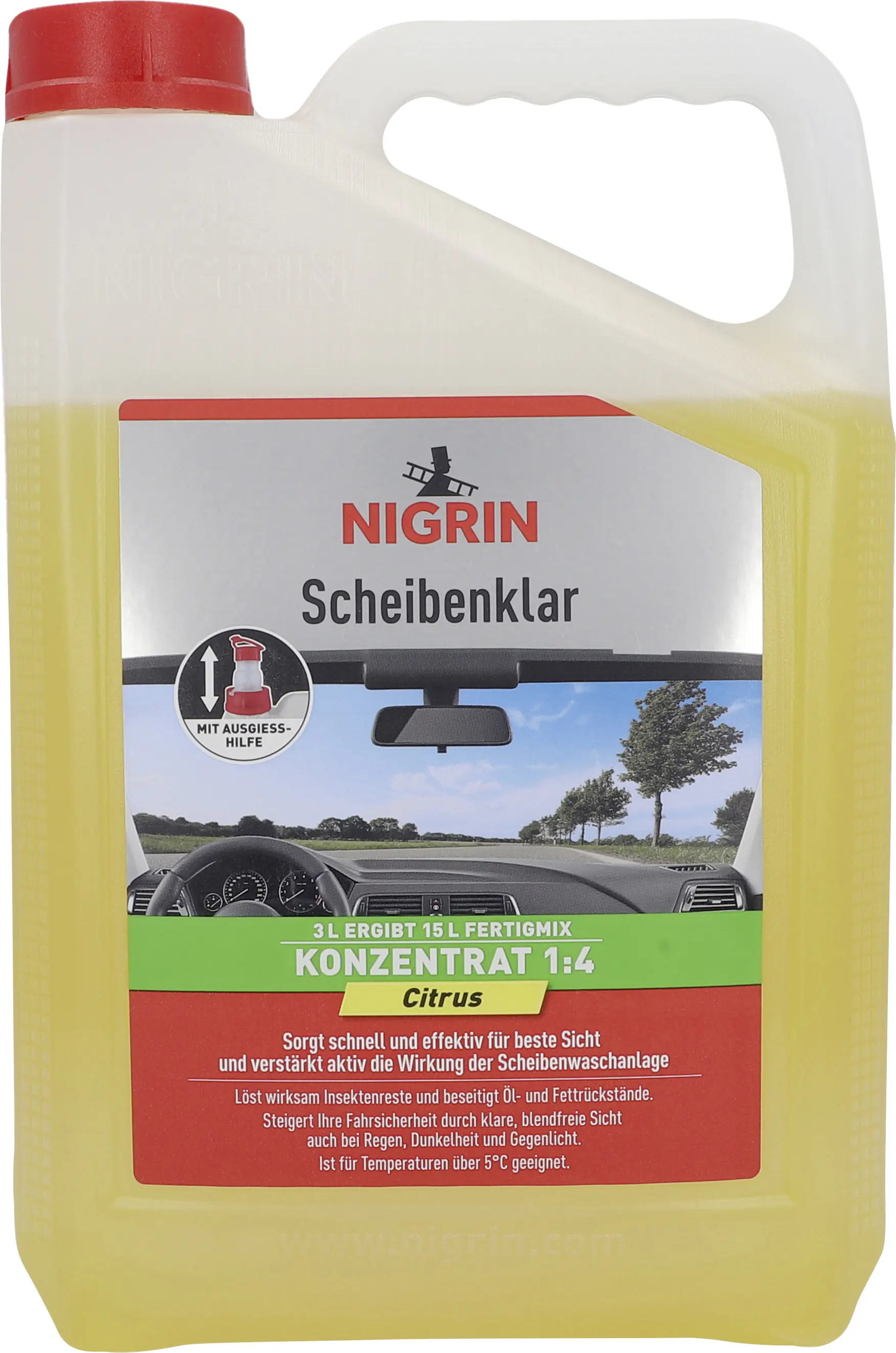 Nigrin Scheibenreiniger Konzentrat 1:4 Citrus 3 L Nigrin Scheibenreiniger Konzentrat 1:4 Citrus 3 L