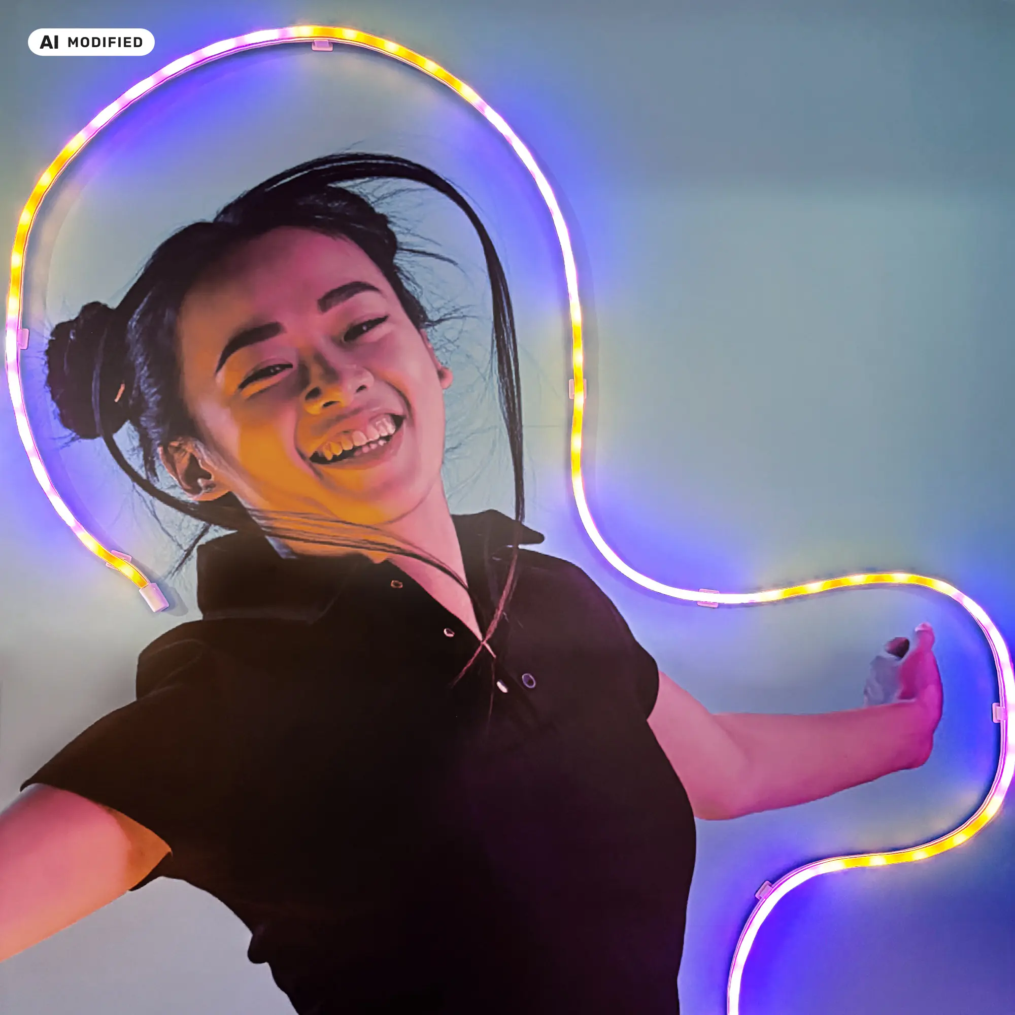 Briloner LED-Streifen Neon RGB mit Musiksensor 5 m dimmbar weiß