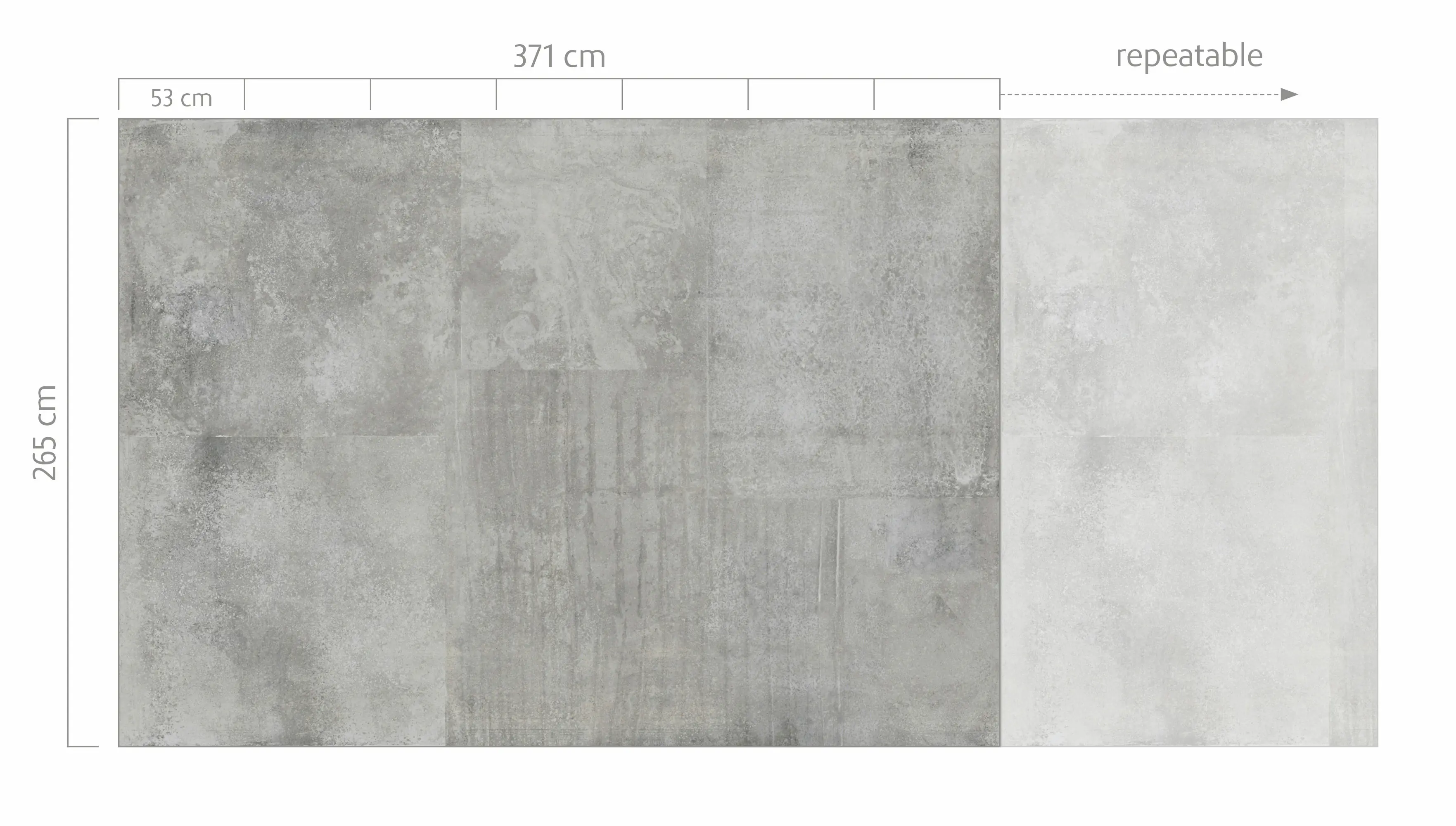 Rasch Vlies Fototapete 364262 Grau-Betongrau Muster & Motive 2,65 m x 3,71 m