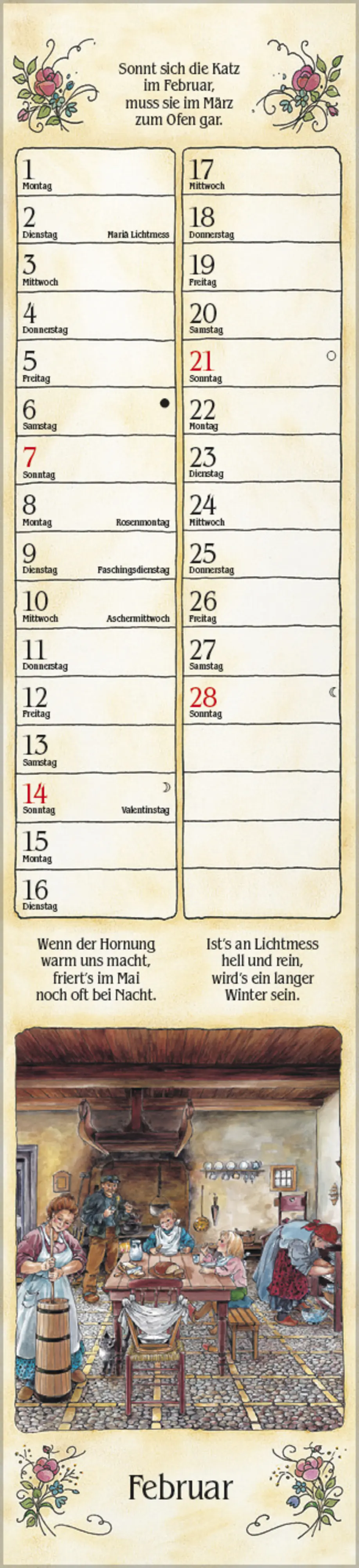 Korsch Kalender Langplaner 2027 Bauernmotiv