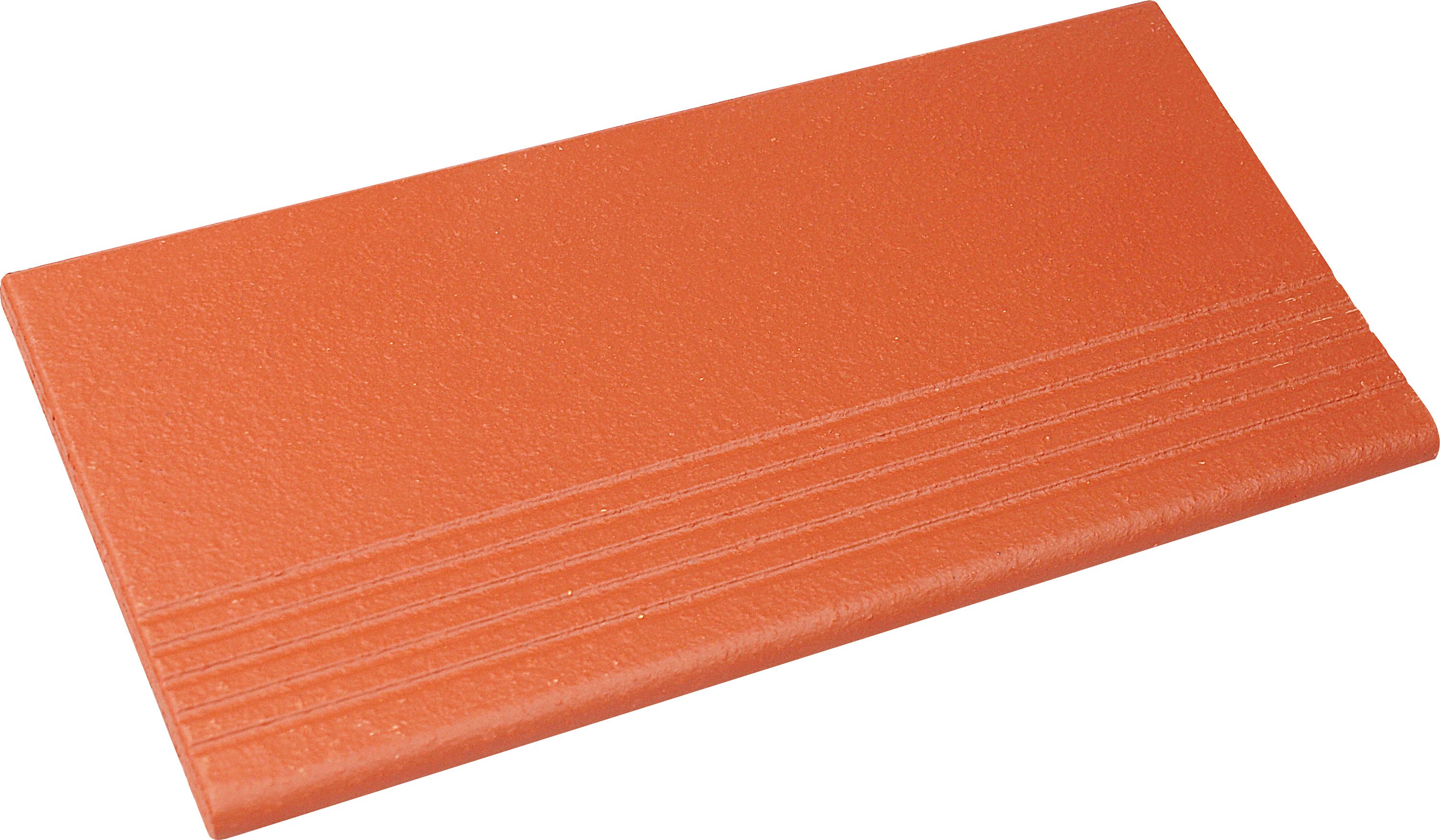 Treppenfliese Spaltplatte 24 x 11,5 cm rot-natur