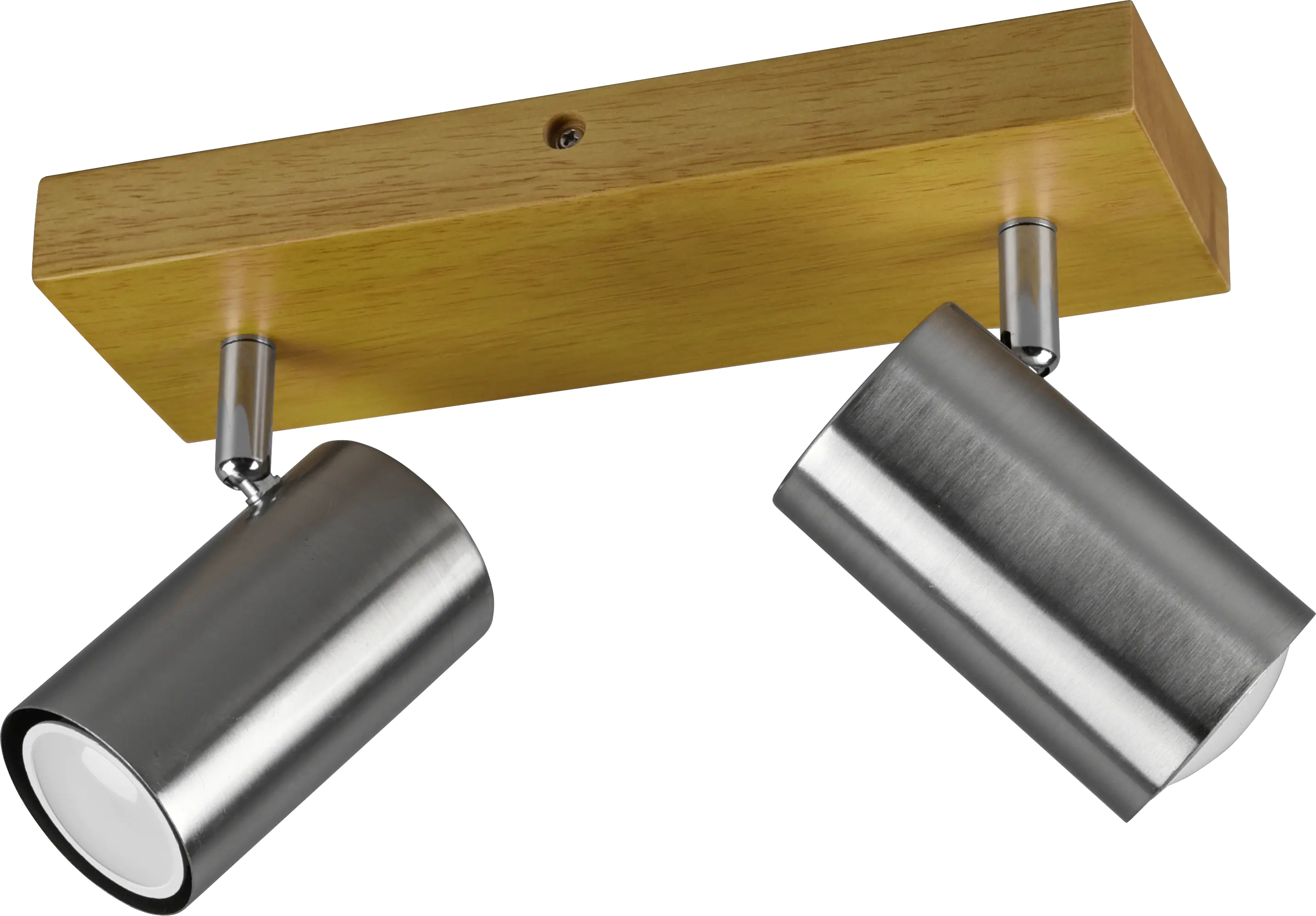 Trio Leuchten 2er Spot Marley GU10, nickel matt, holzfarbig